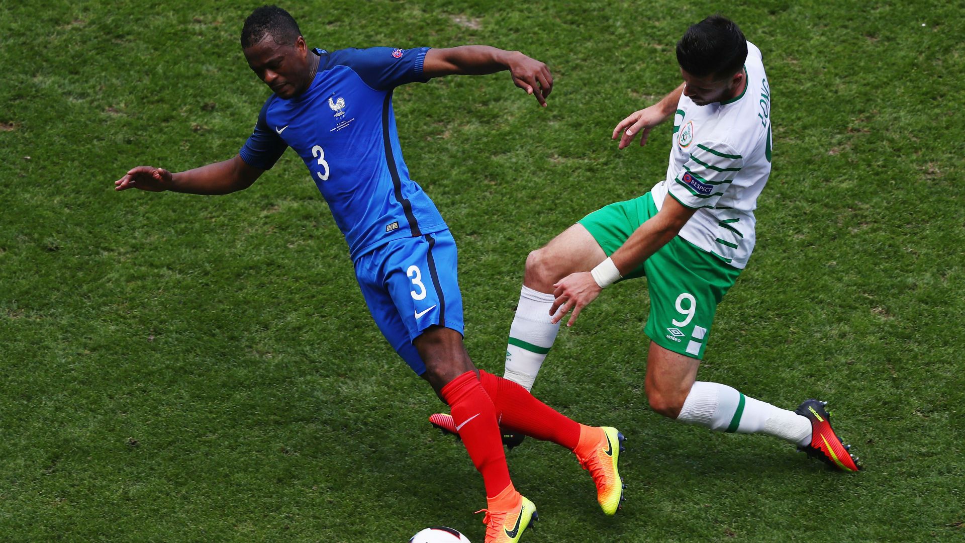 Patrice Evra Shane Long France Ireland UEFA Euro 2016 26062016