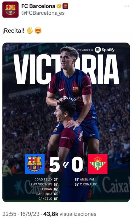 Barcelona Betis Cristiano Ronaldo graphic