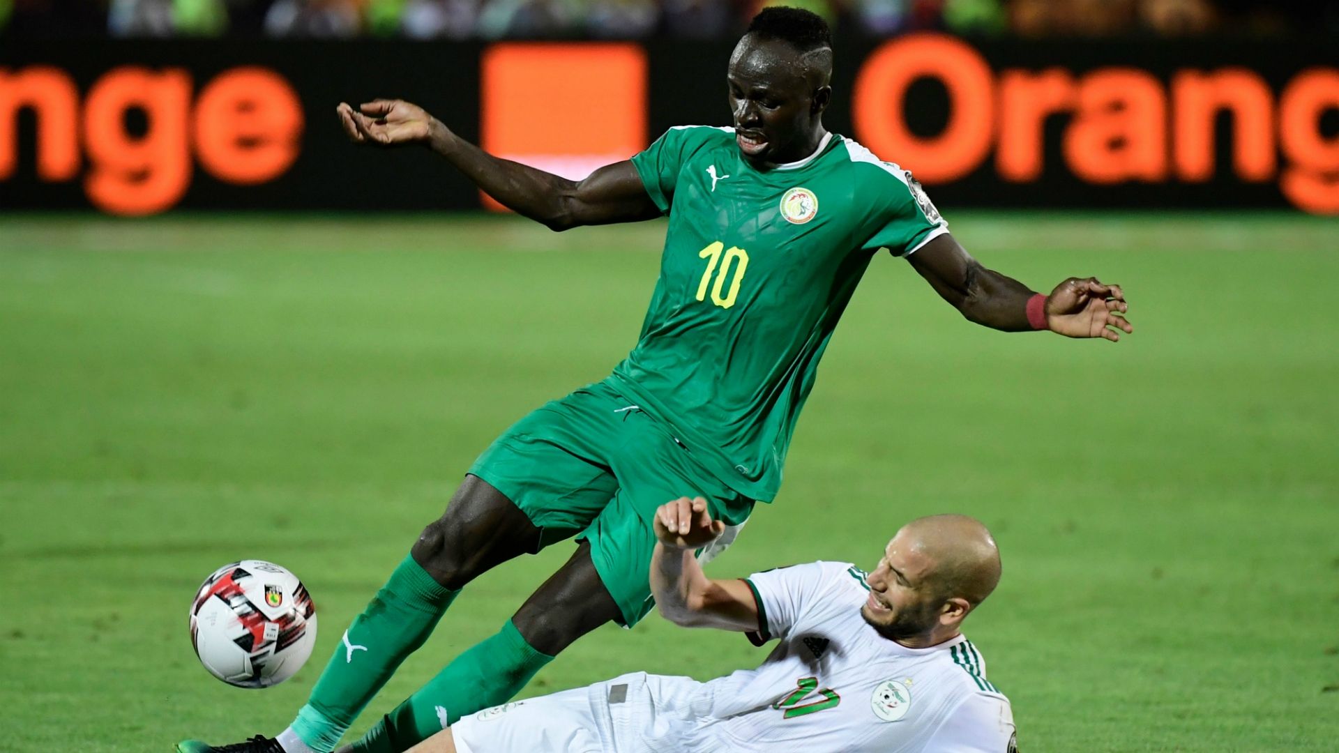 Sadio Mane, Adlene Guedioura - Algeria vs Senegal