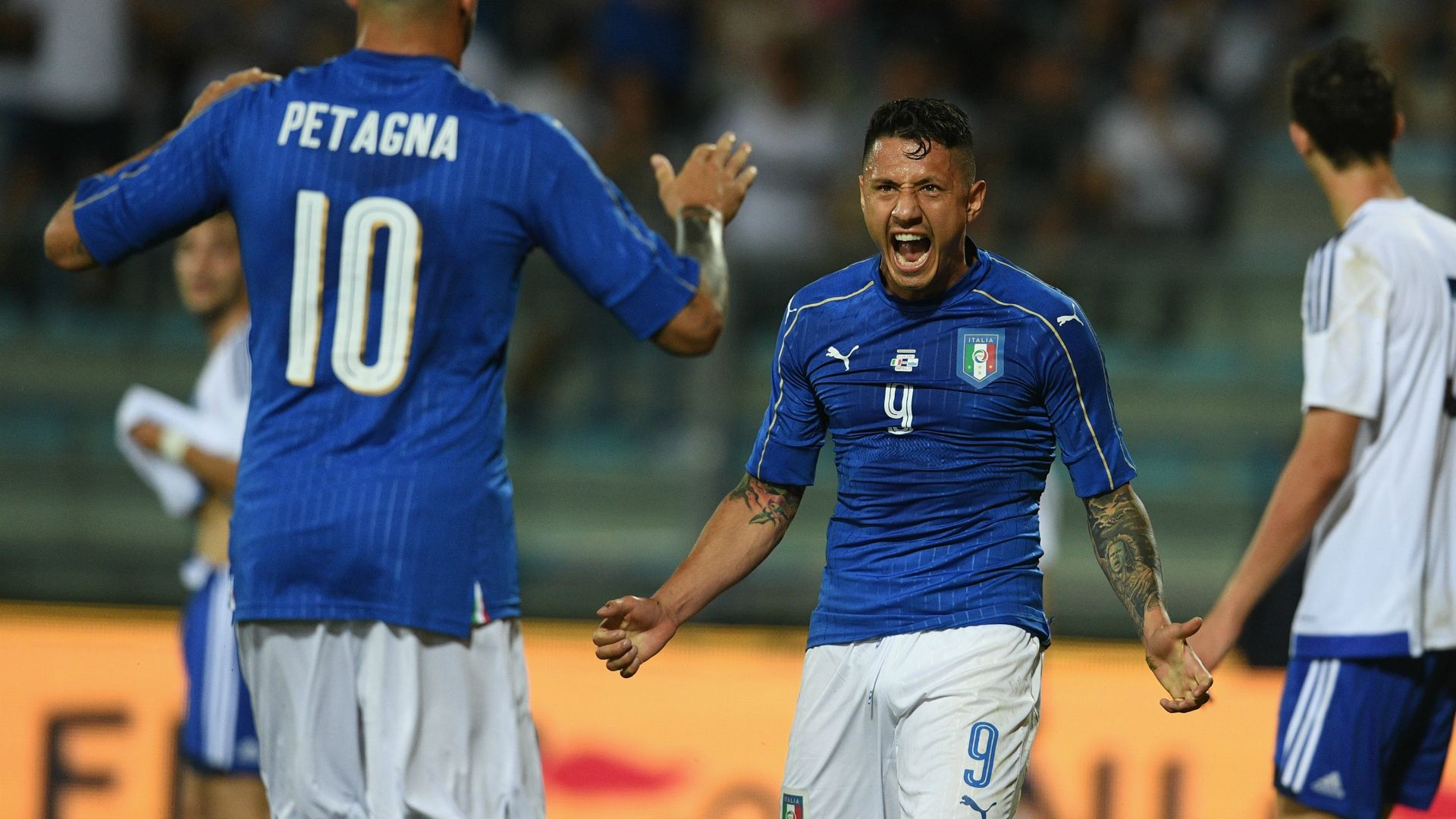 Gianluca Lapadula celebrates Italy San Marino Friendly 31052017