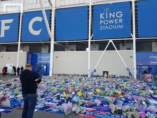 레스터 추모 현장