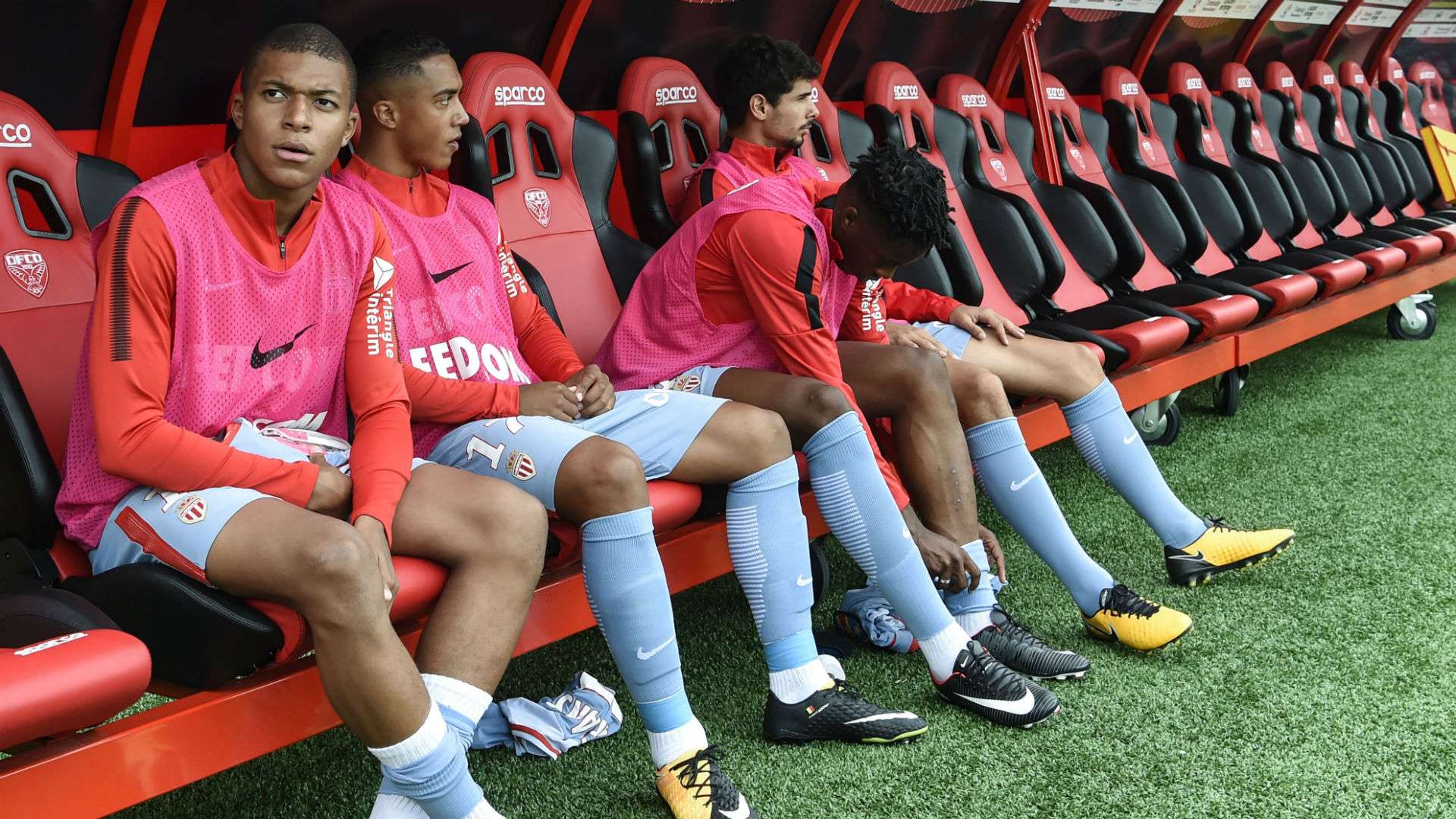 dijon monaco - kylian mbappe bench - ligue 1