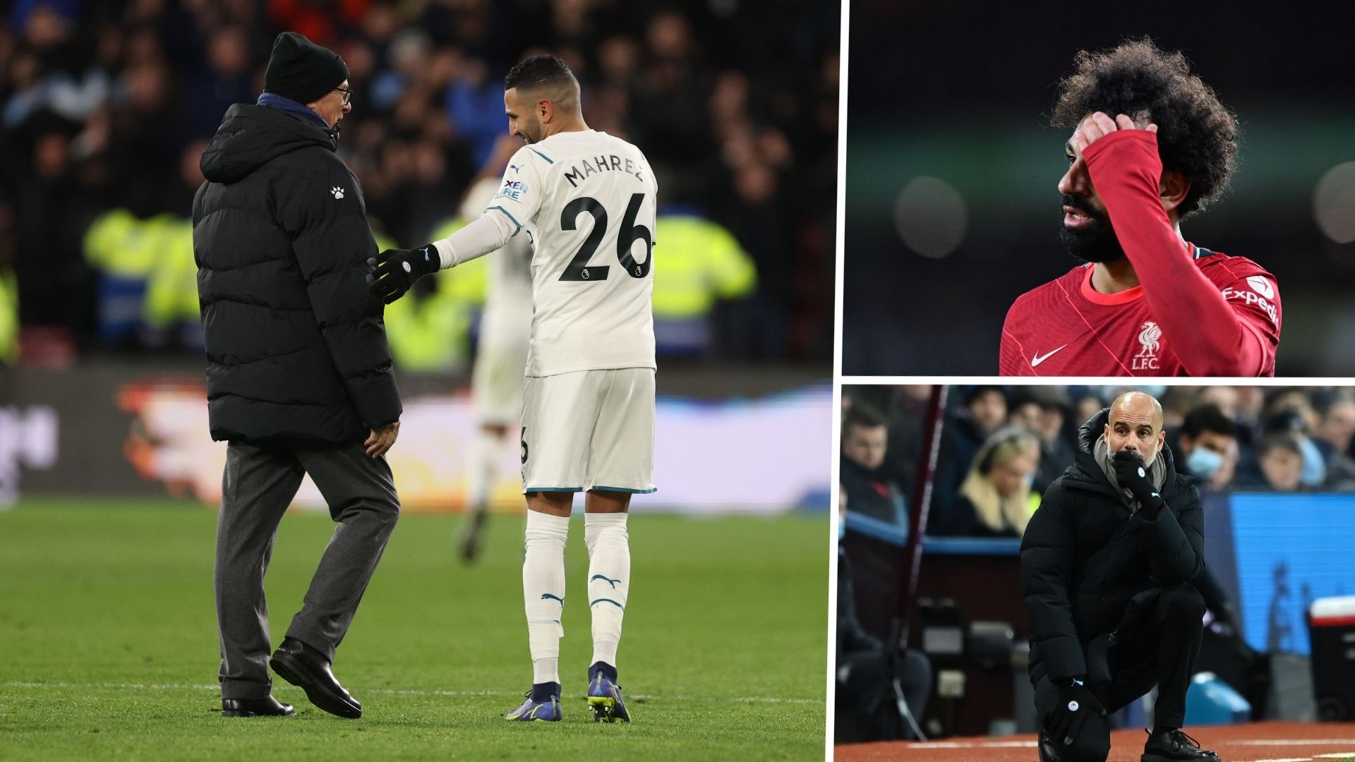 Guardiola, Mahrez, Salah