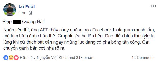 Phản ứng đạo diễn hình trận Lào - Việt Nam 2