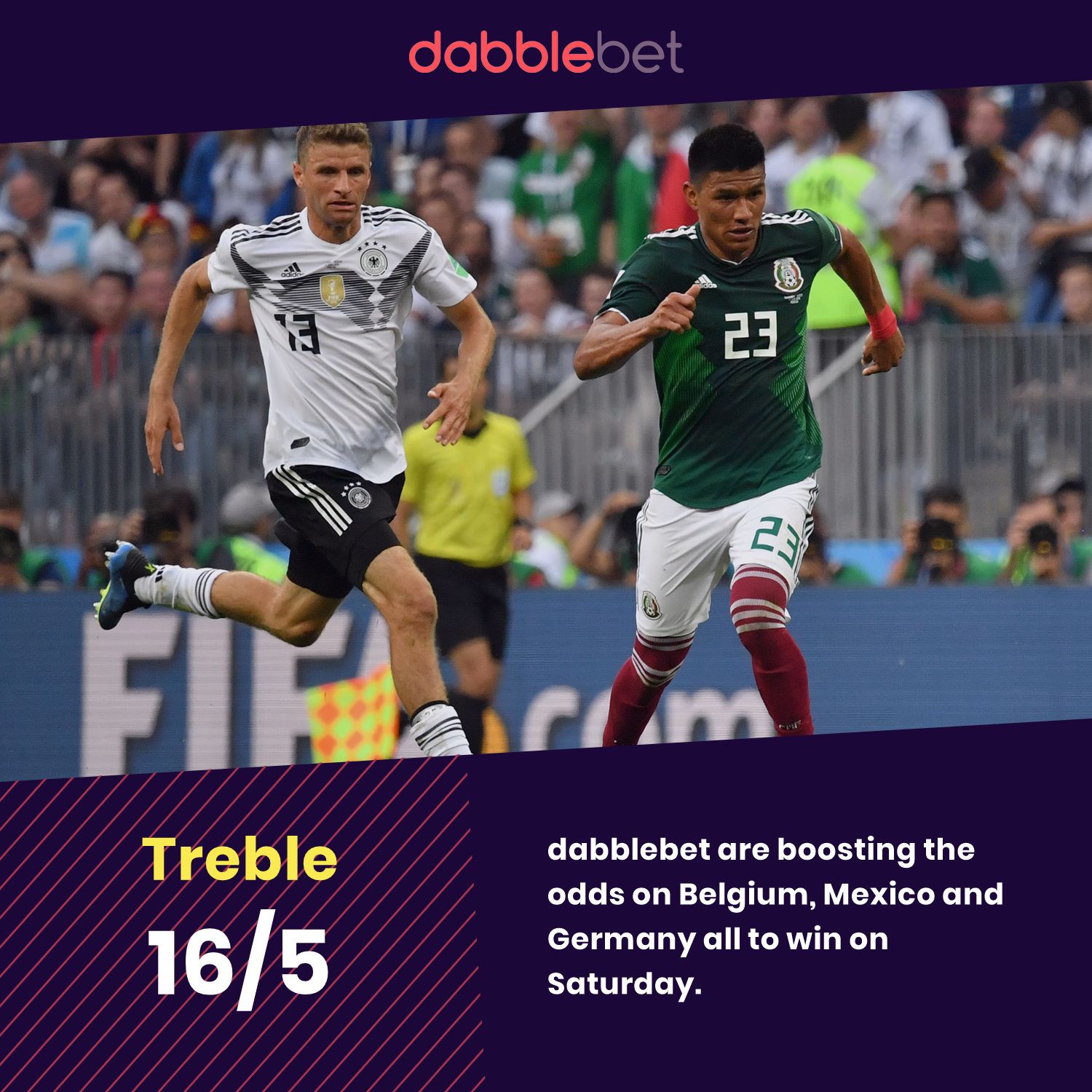 World Cup dabblebet treble