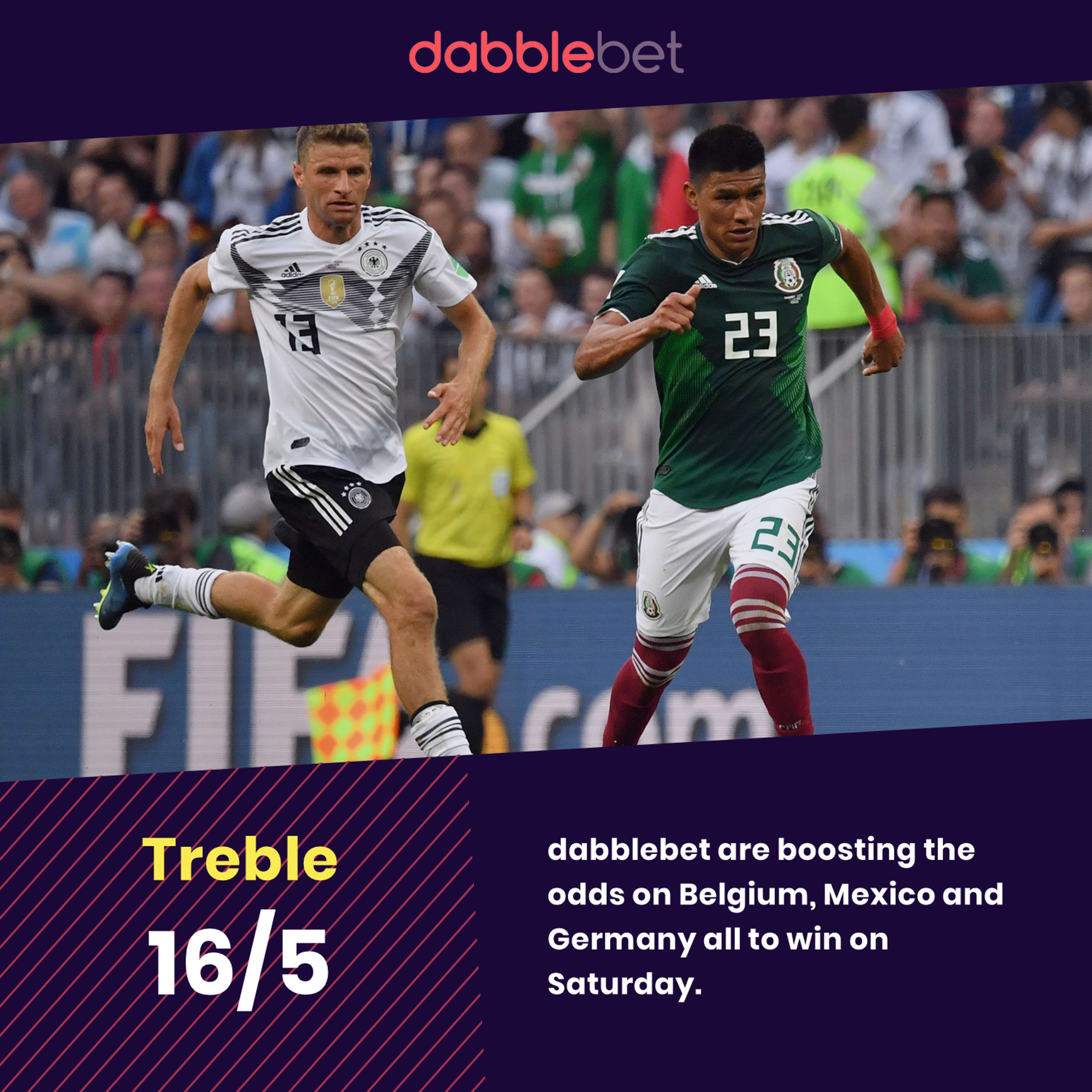 World Cup dabblebet treble
