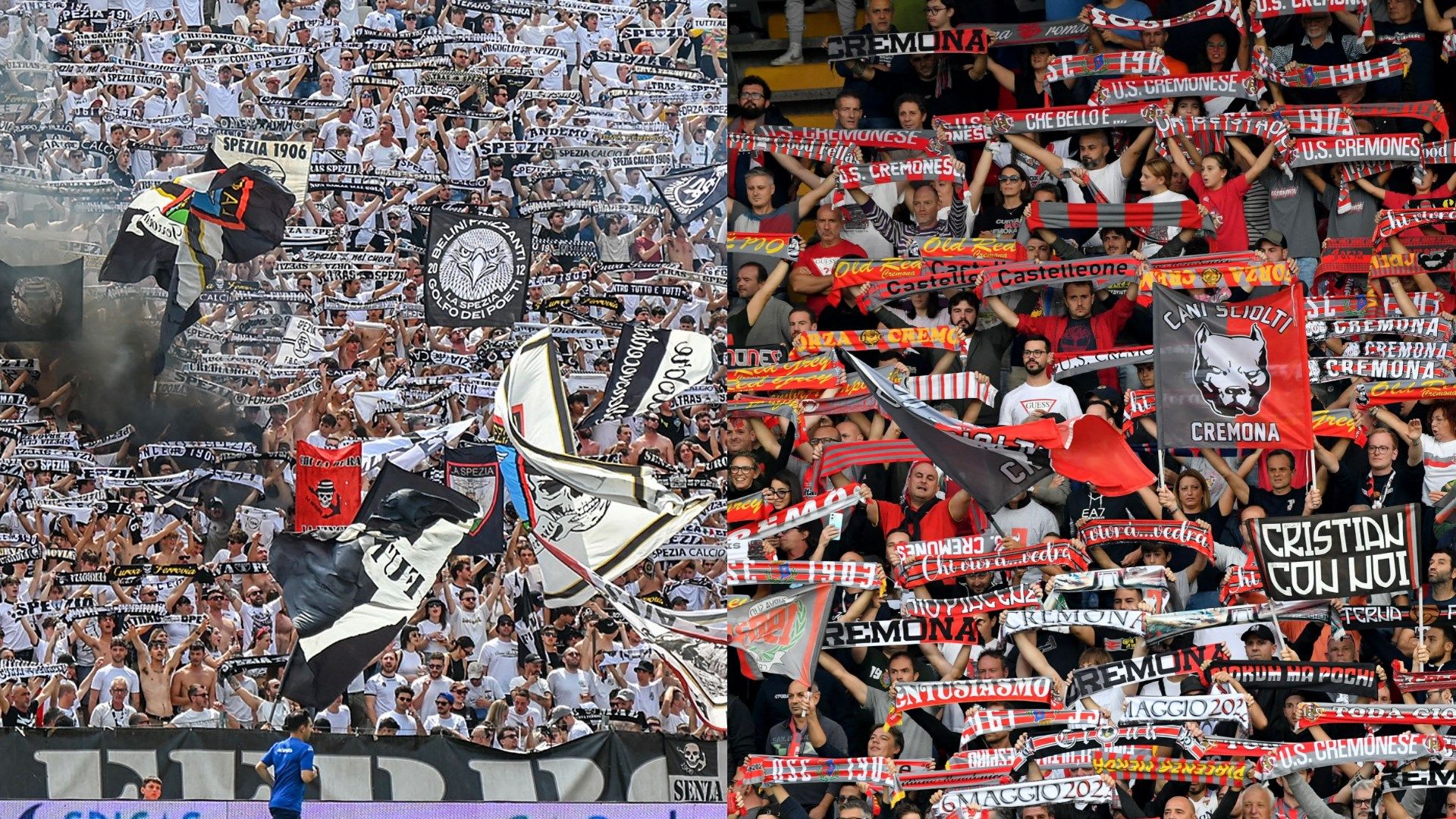 Spezia fans Cremonese fans