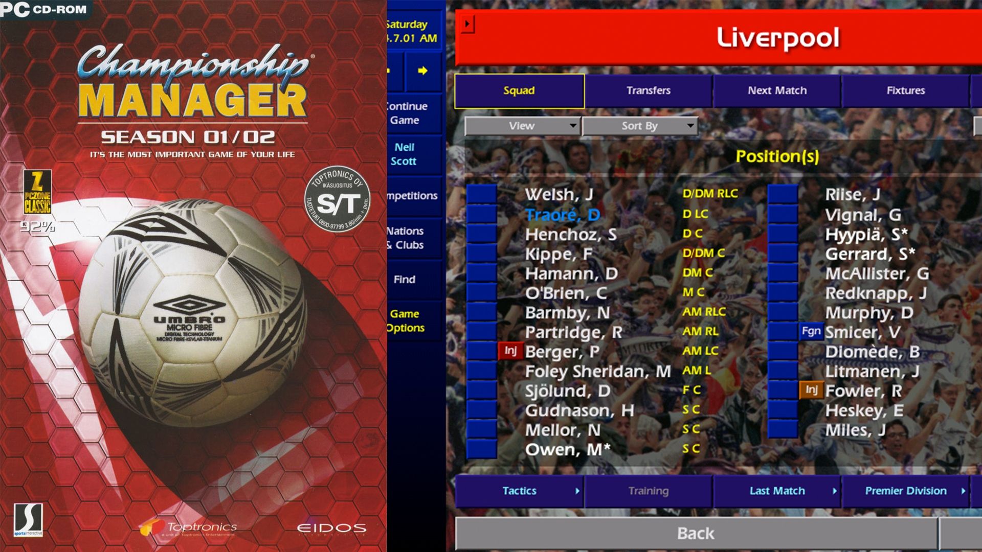 GALLERY Greatest football videogames Championship Manager 01/02