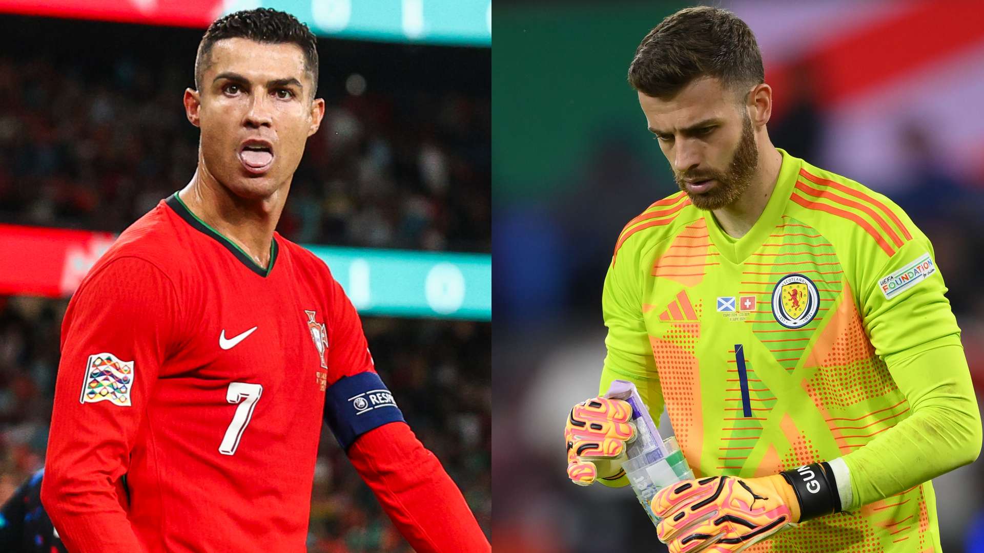 Cristiano Ronaldo Angus Gunn