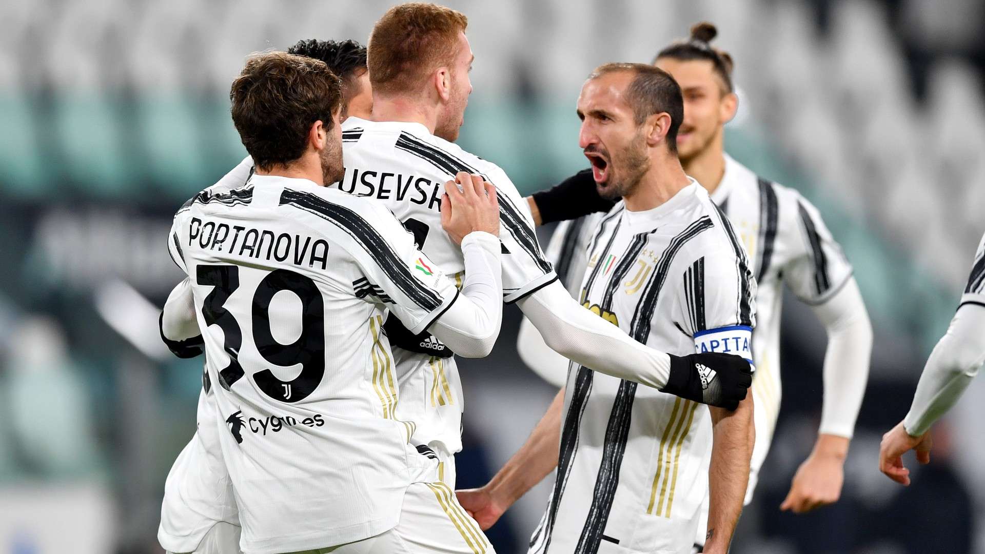 Juventus celebration against Genoa