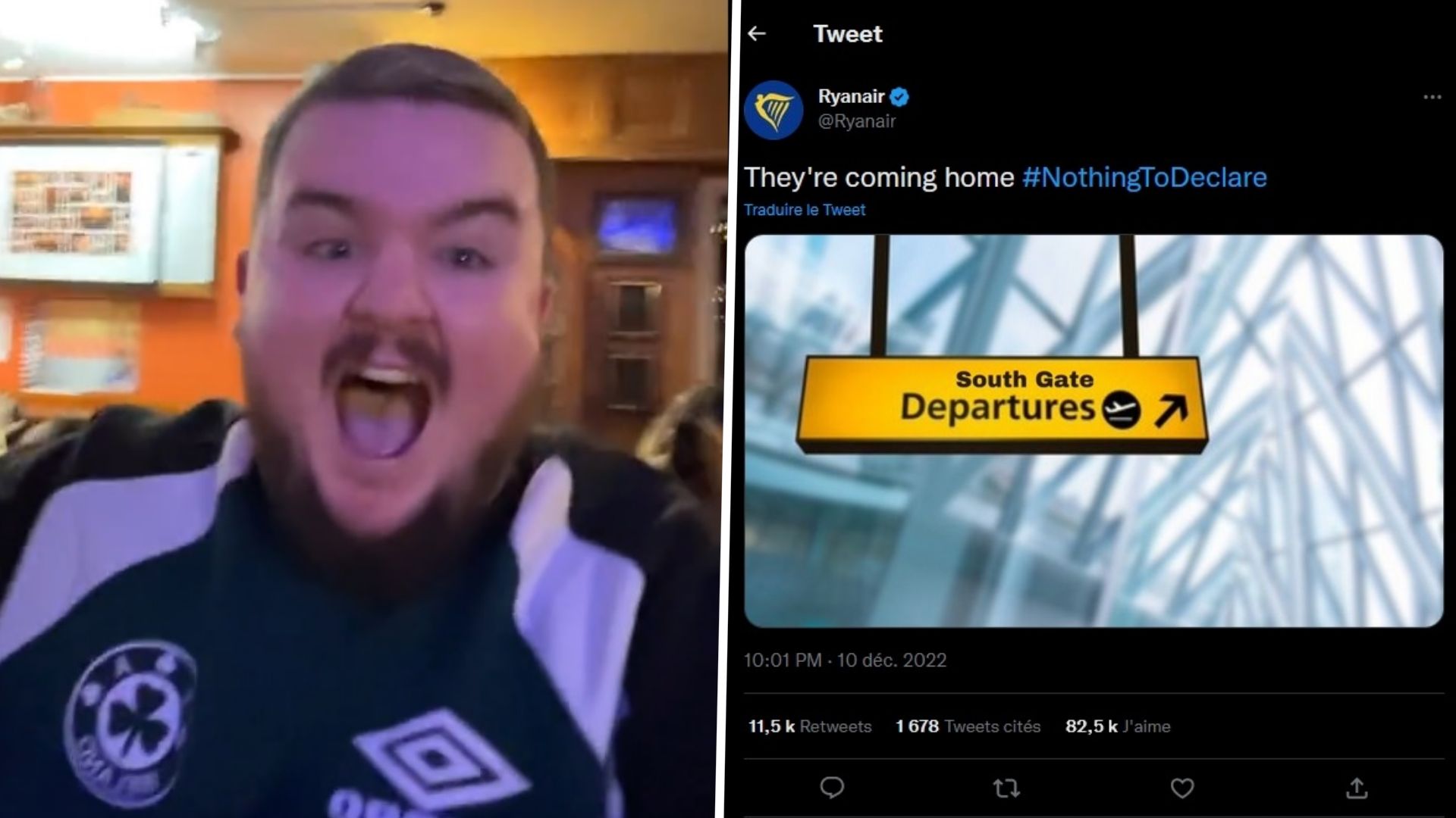 Irlande troll chambre Angleterre après élimination contre France