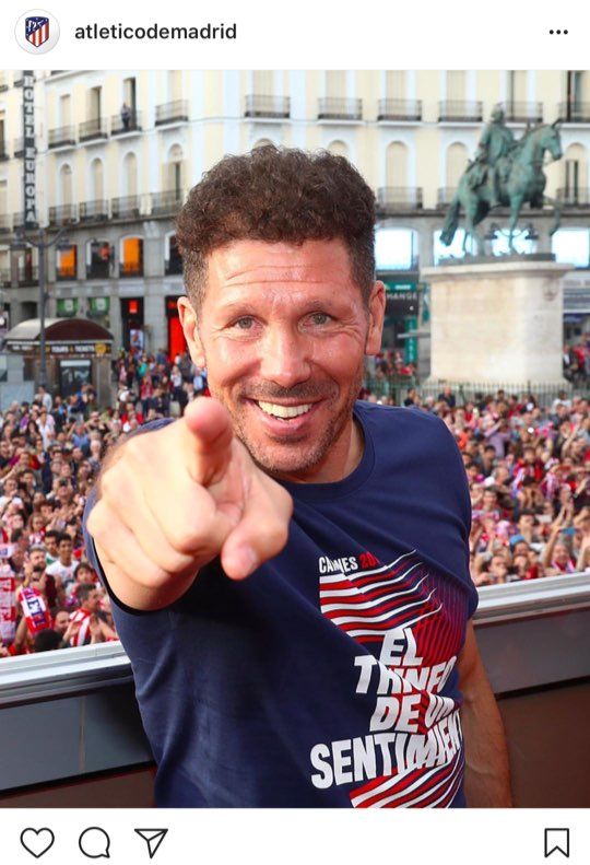 아틀레티코 마드리드 감독 디에고 시메오네. 사진 출처=AT마드리드 공식 인스타그램 계정