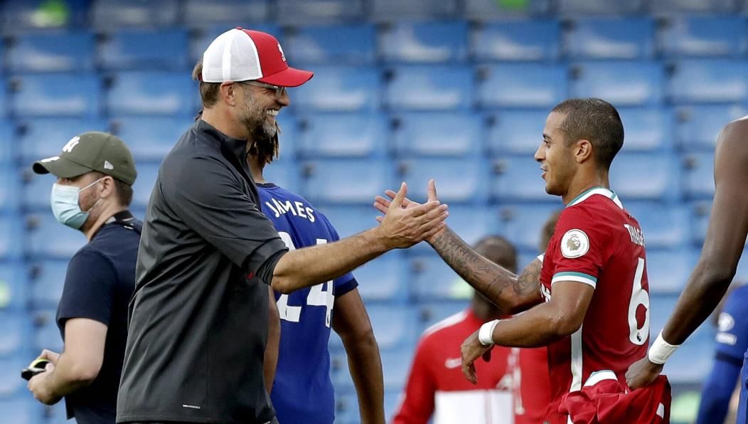 GER ONLY Thiago Jürgen Klopp Liverpool