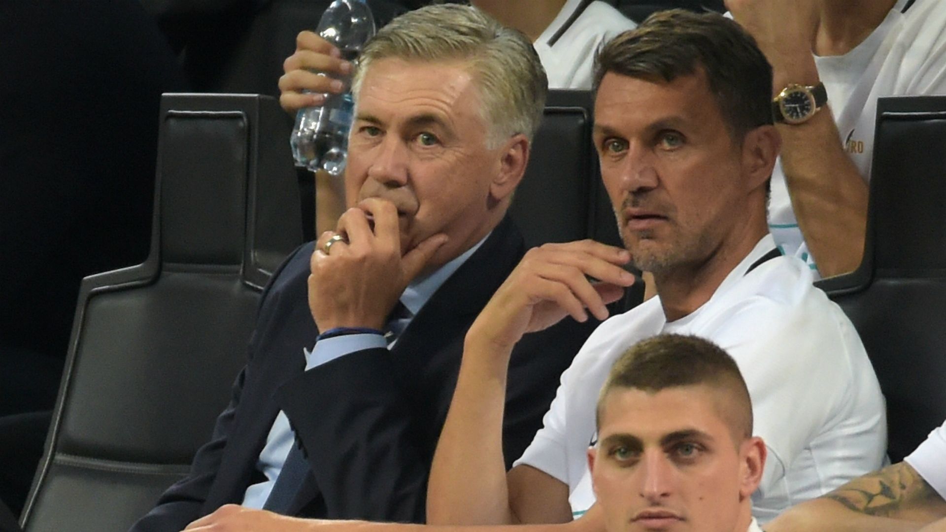 La Notte del Maestro Carlo Ancelotti Paolo Maldini Marco Verratti