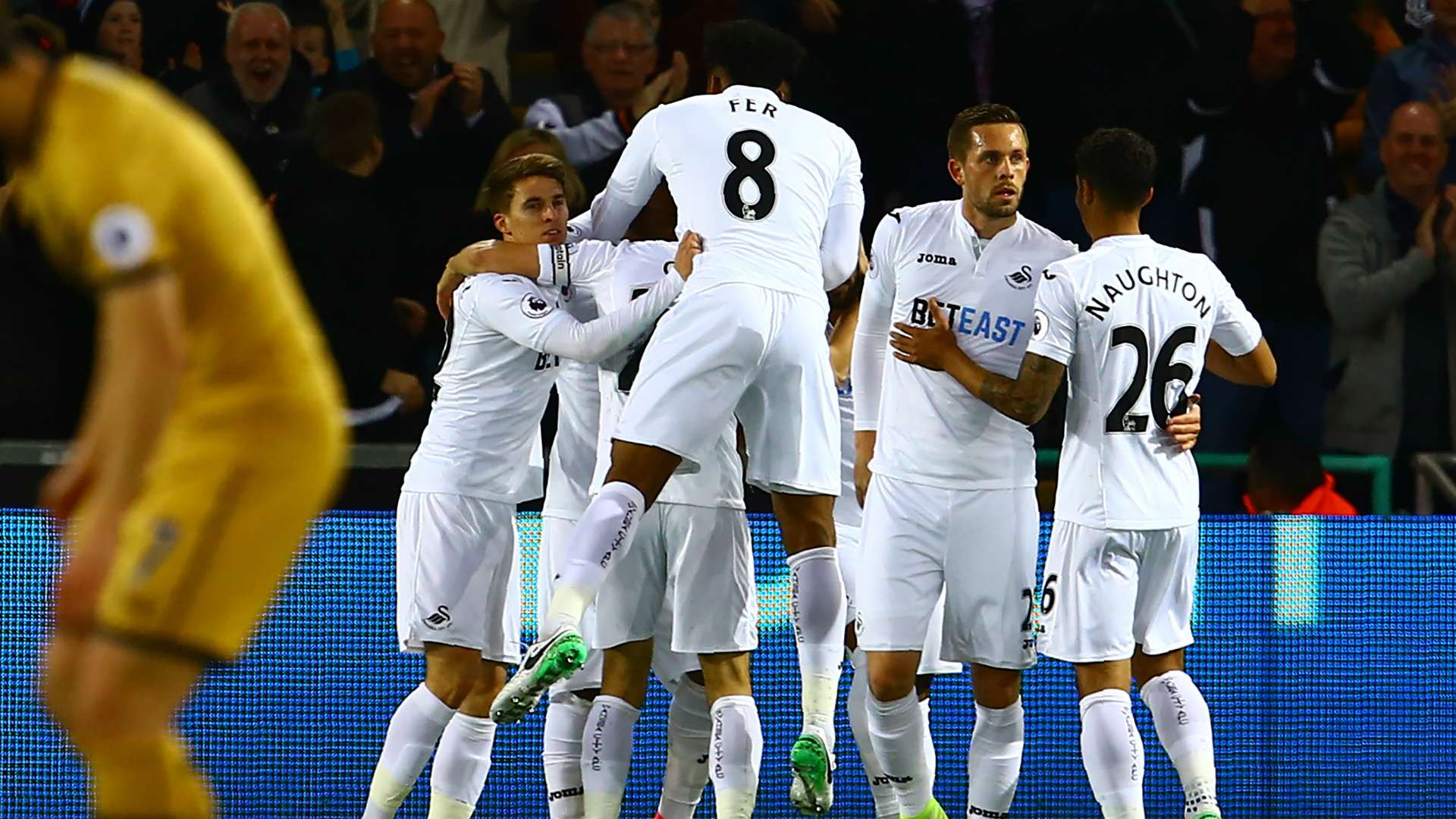 Swansea City celebrate