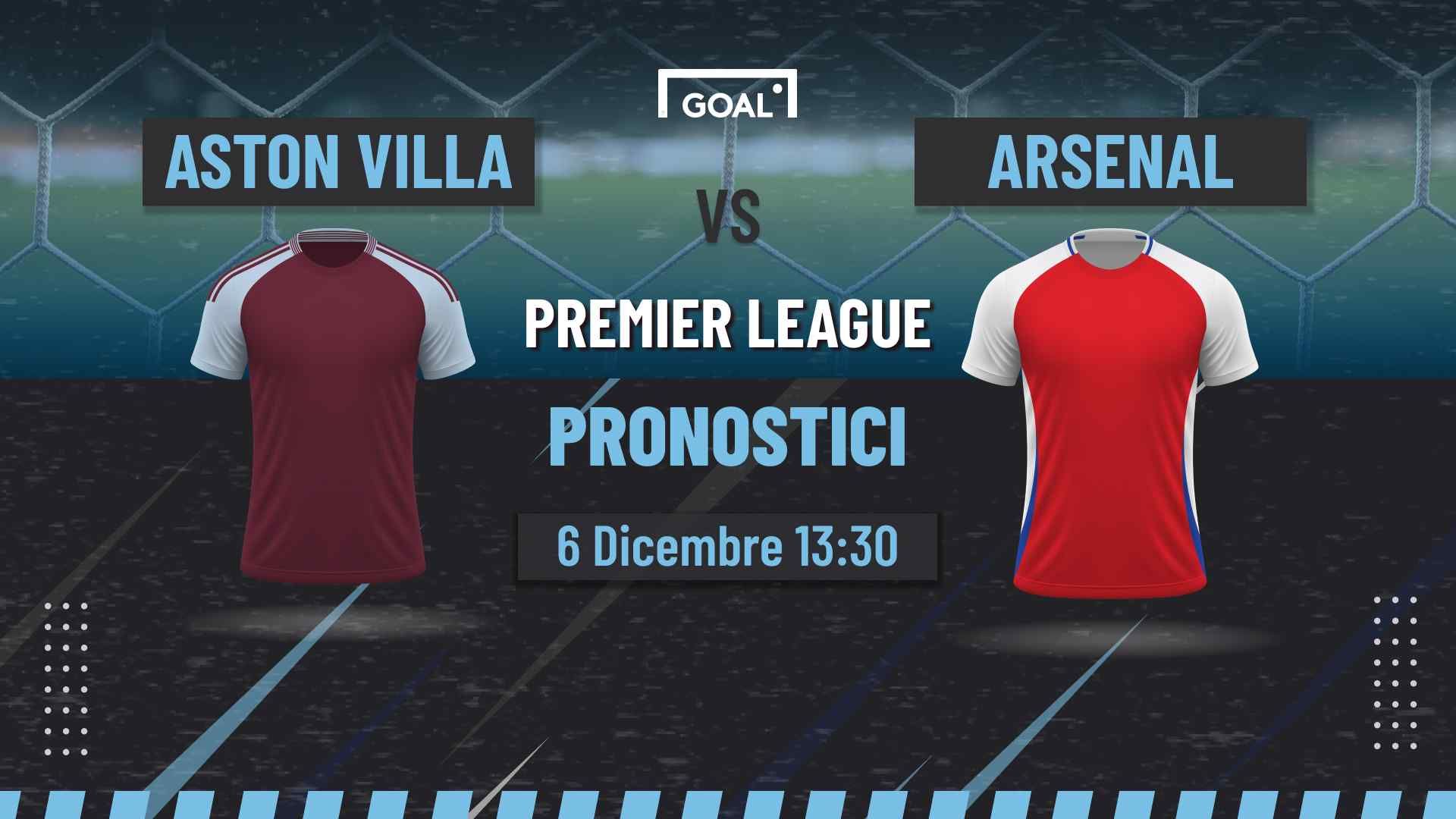 pronostici Aston Villa - Arsenal