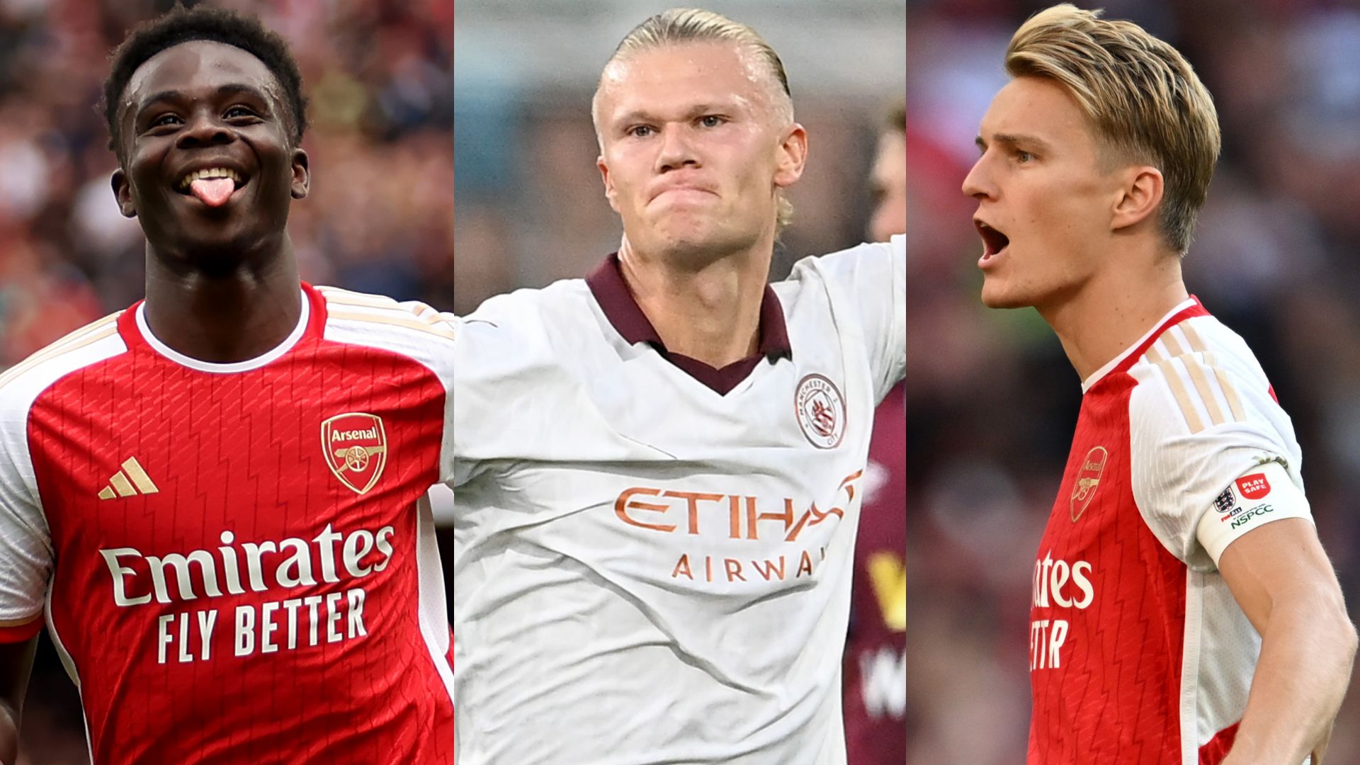 Saka Haaland Odegaard Team of the Year split 