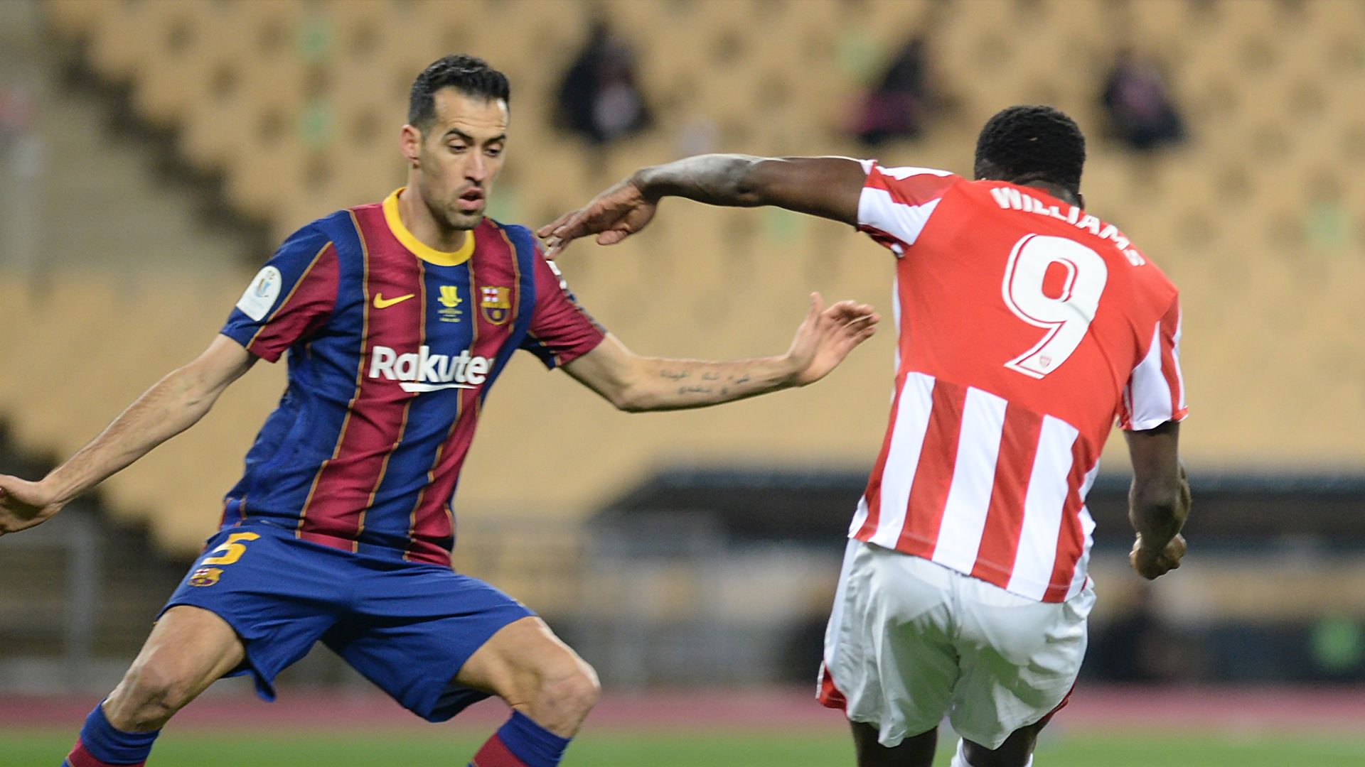 Busquets y Williams, Barcelona vs. Athletic