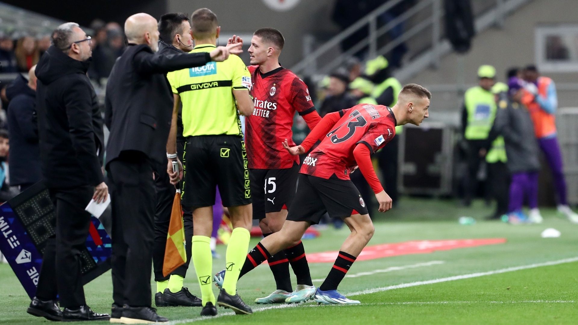 Francesco Camarda - AC Milan vs Fiorentina Serie A 25112023