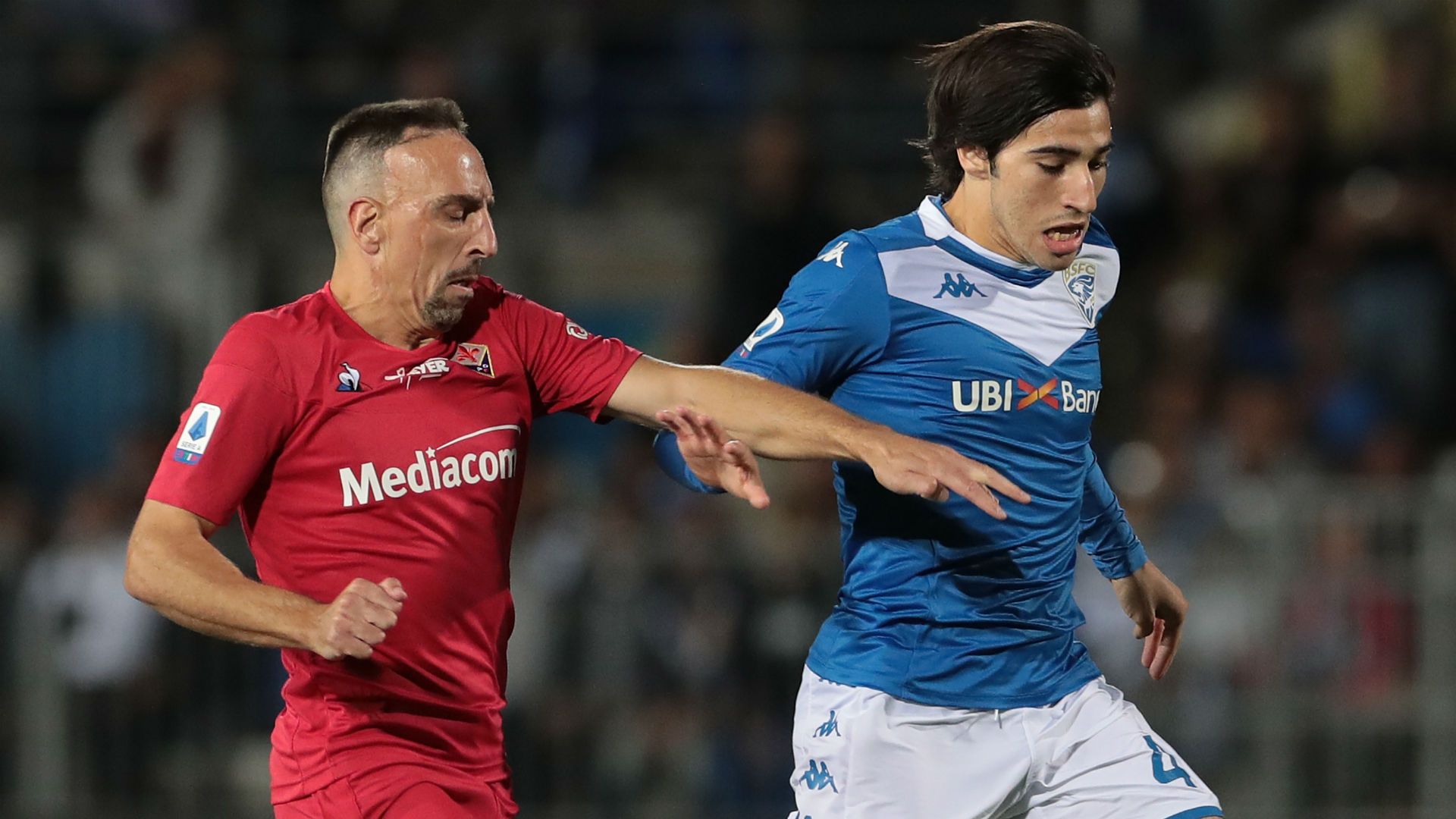 Sandro Tonali Franck Ribery Brescia Fiorentina