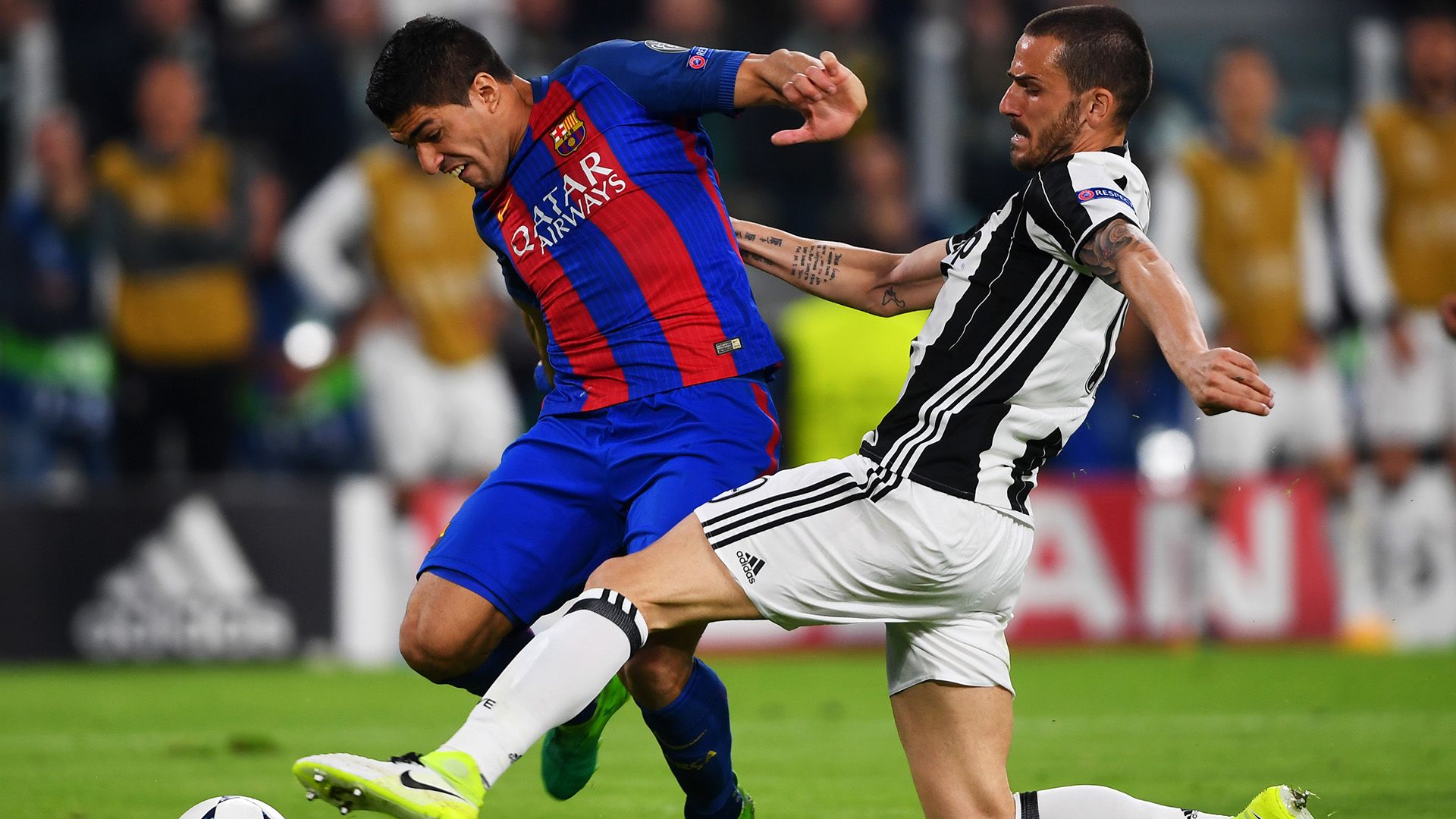 Suarez Bonucci Juventus Barcellona Champions League