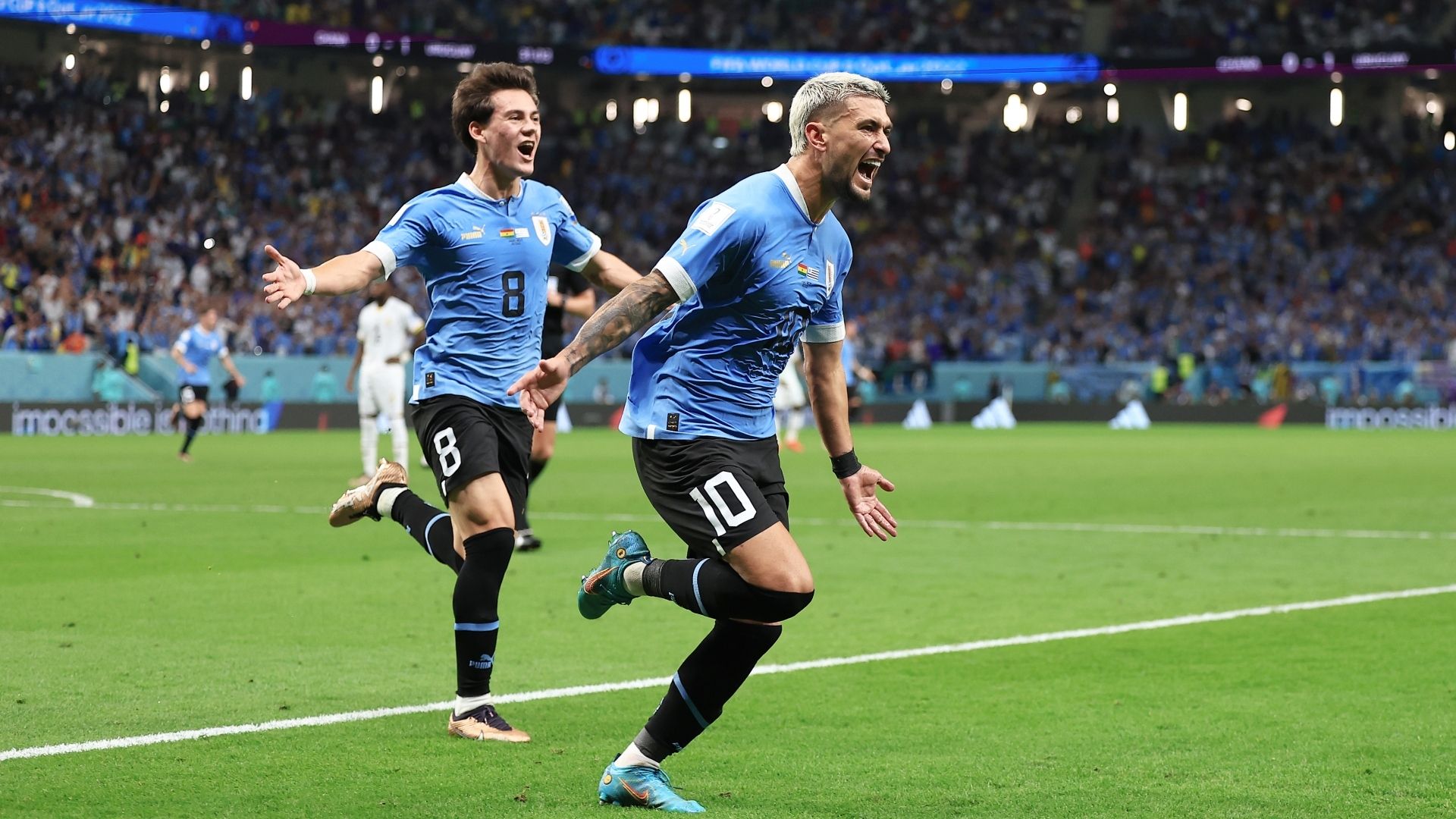 021222 Ghana Uruguay Giorgian De Arrascaeta Facundo Pellistri