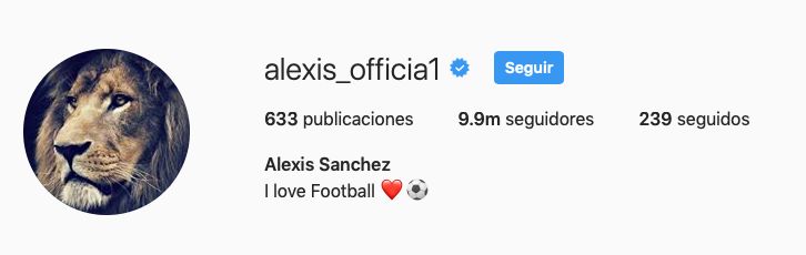 Alexis Sánchez Manchester United Instagram