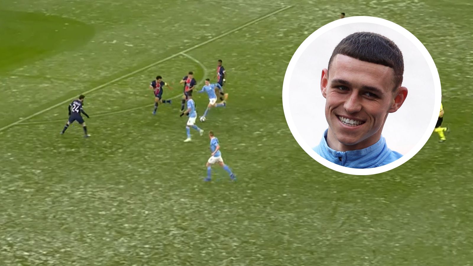 GFX Phil Foden Manchester City PSG