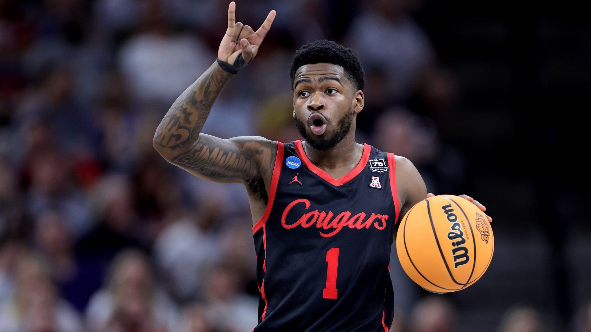 NCAA March Madness Jamal Shead of the Houston Cougars