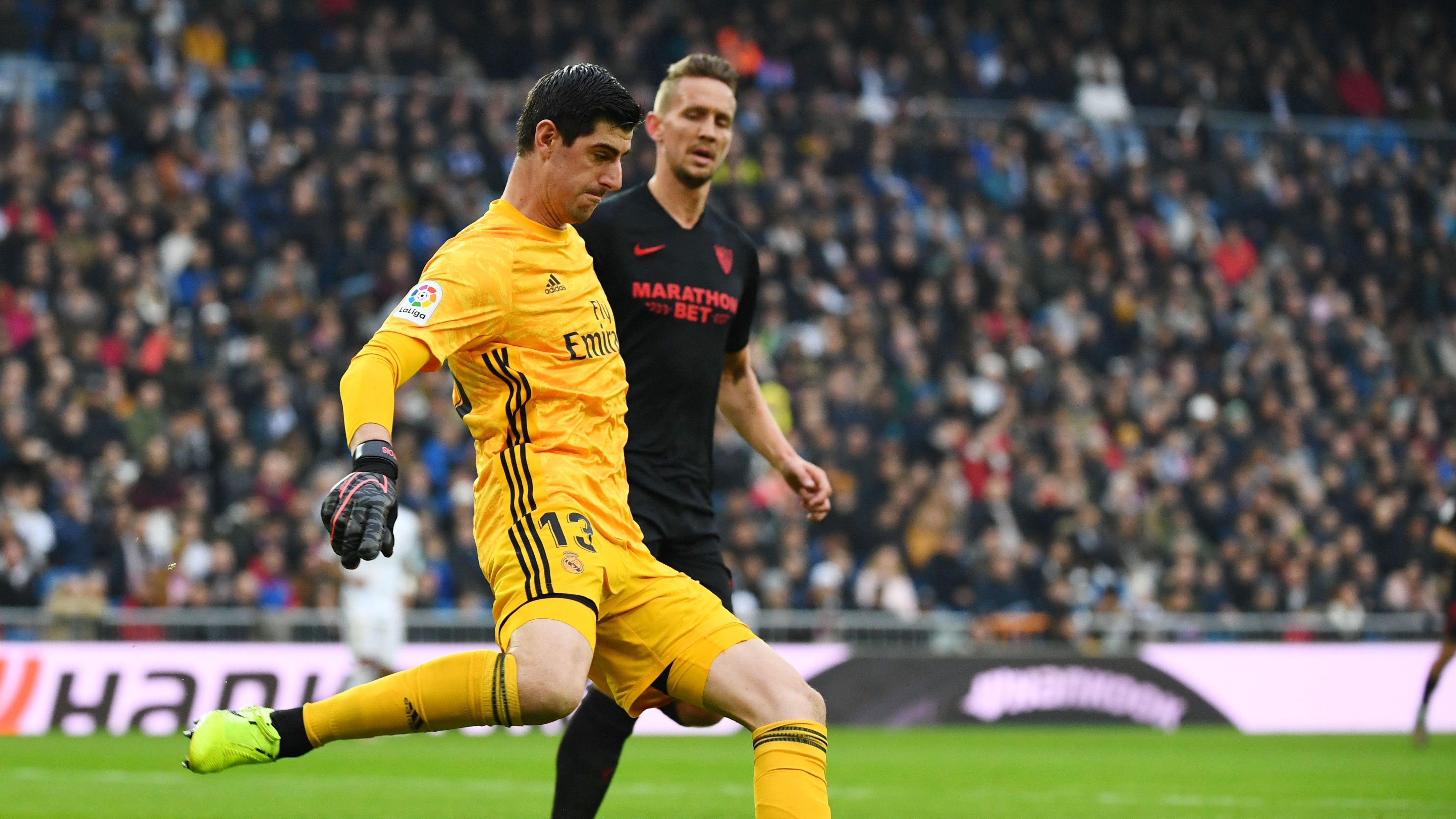 Thibaut Courtois Luuk de Jong Real Madrid Sevilla LaLiga 18012020