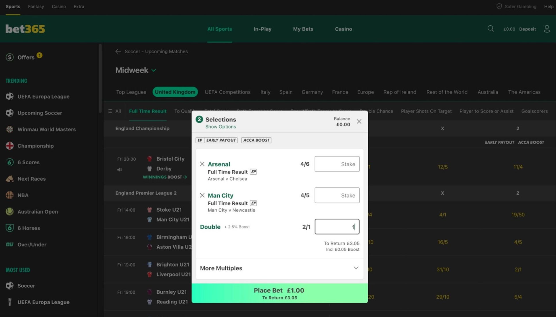 bet365 bet boosts offer