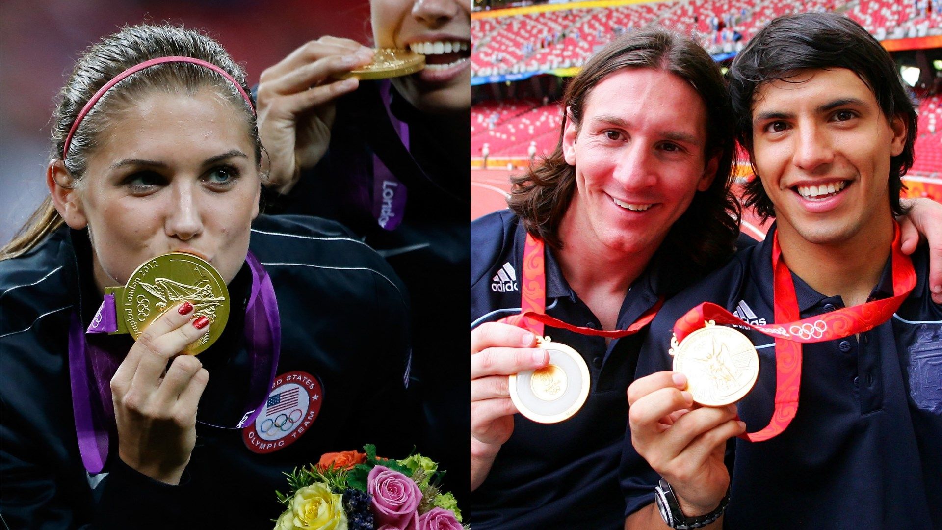 Alex Morgan Lionel Messi Sergio Aguero Olympics gold medals