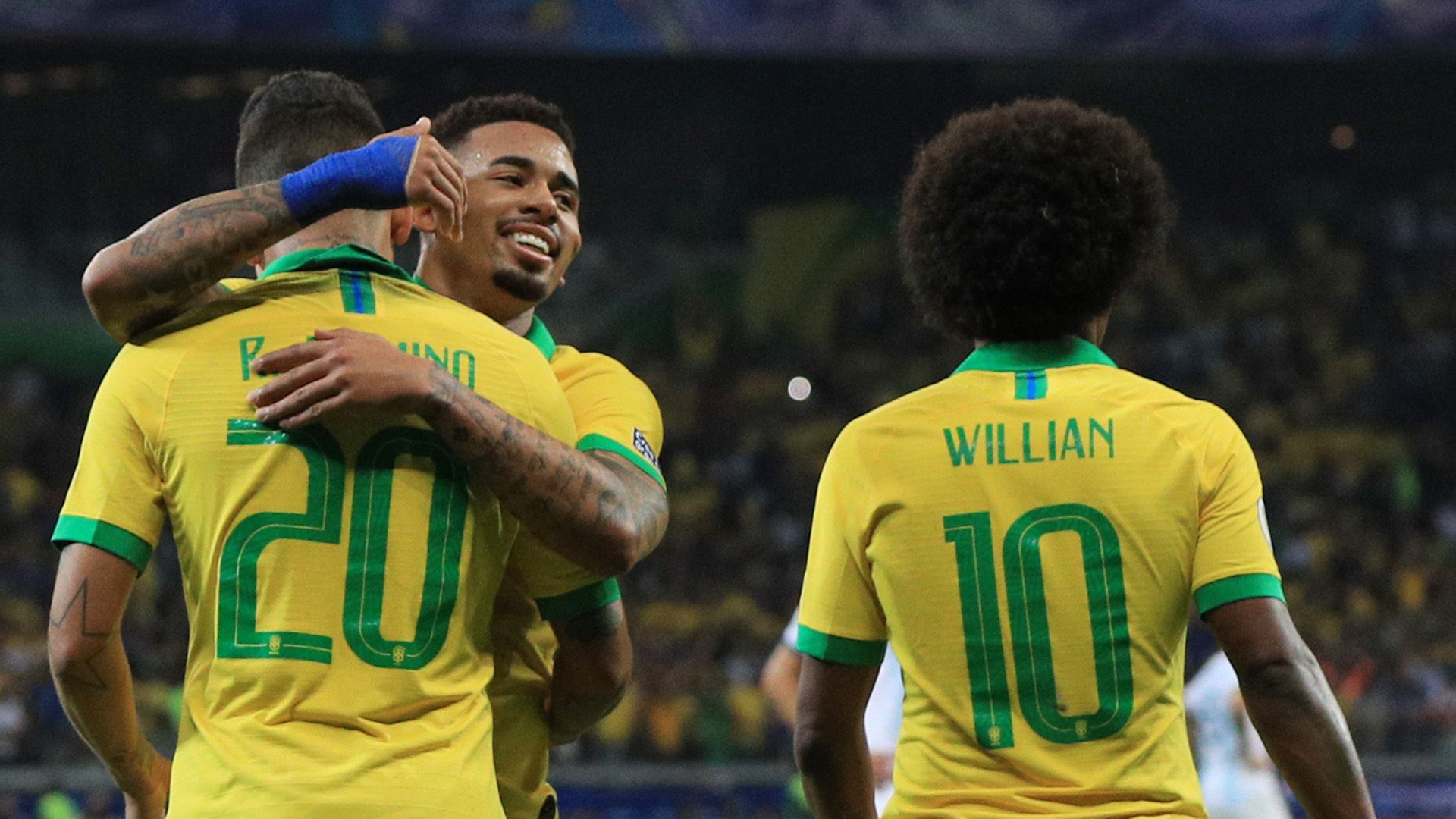 Roberto Firmino Gabriel Jesus Brasil Argentina Copa America 02072019