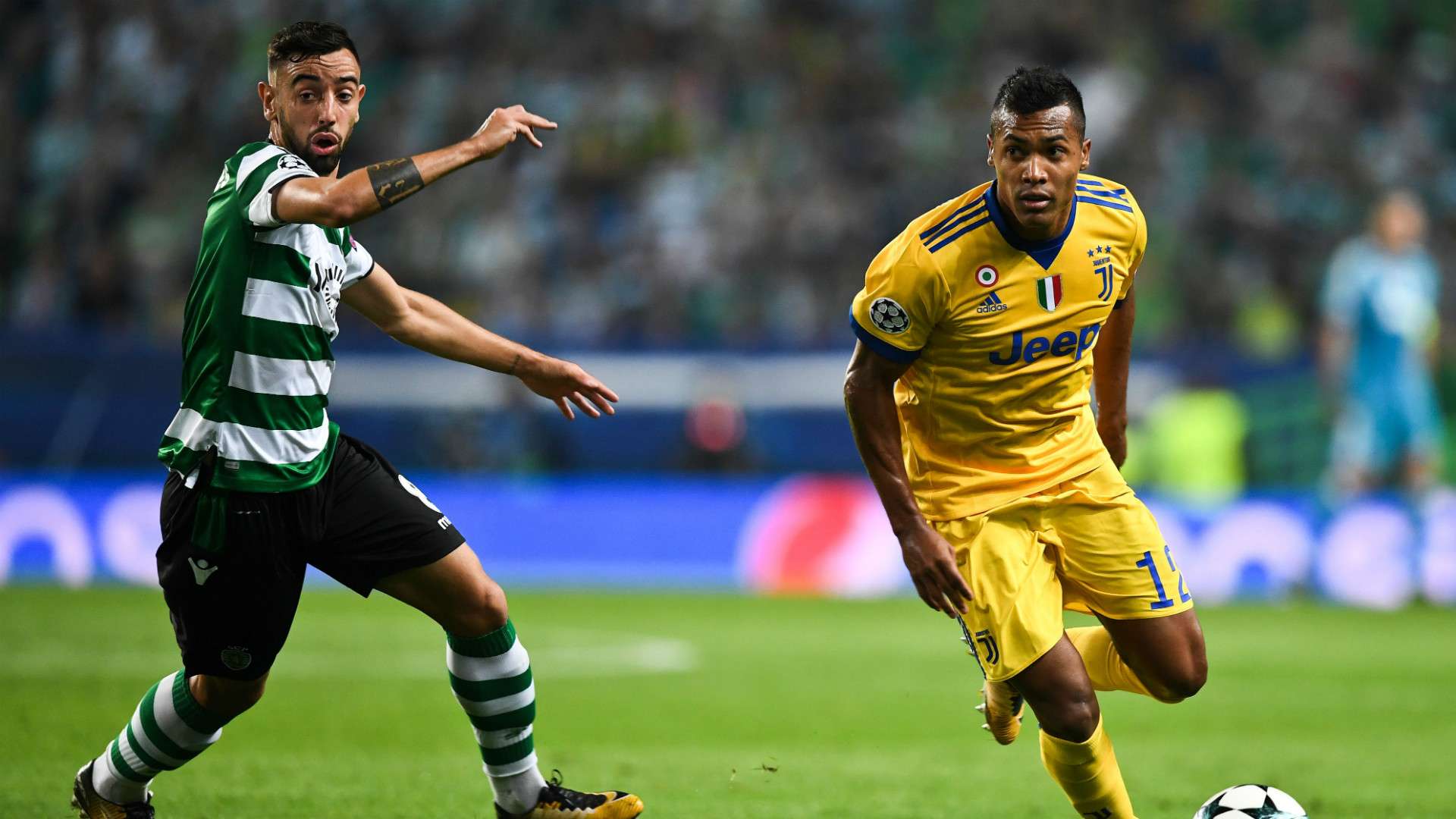 Bruno Fernandes Alex Sandro Sporting Juventus Champions League