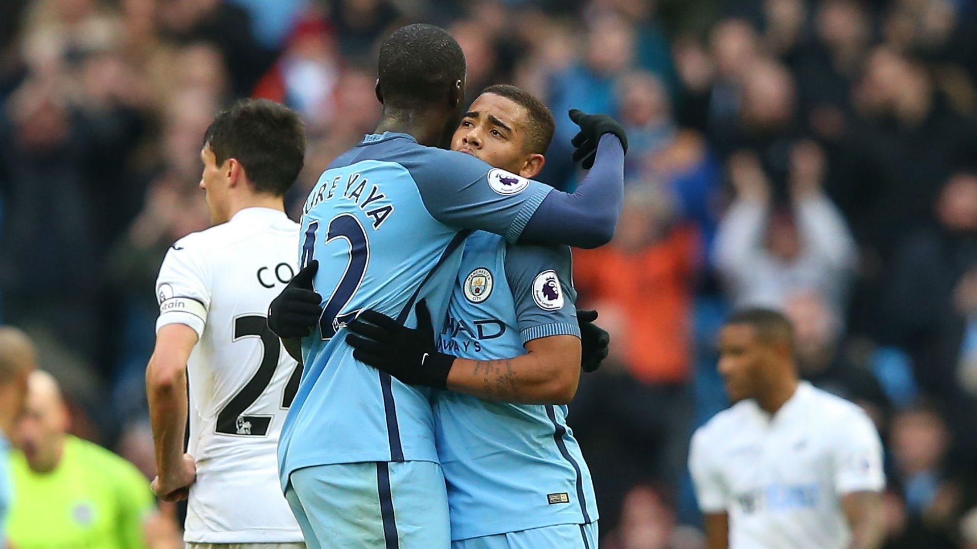 Yaya Toure Gabriel Jesus Manchester City