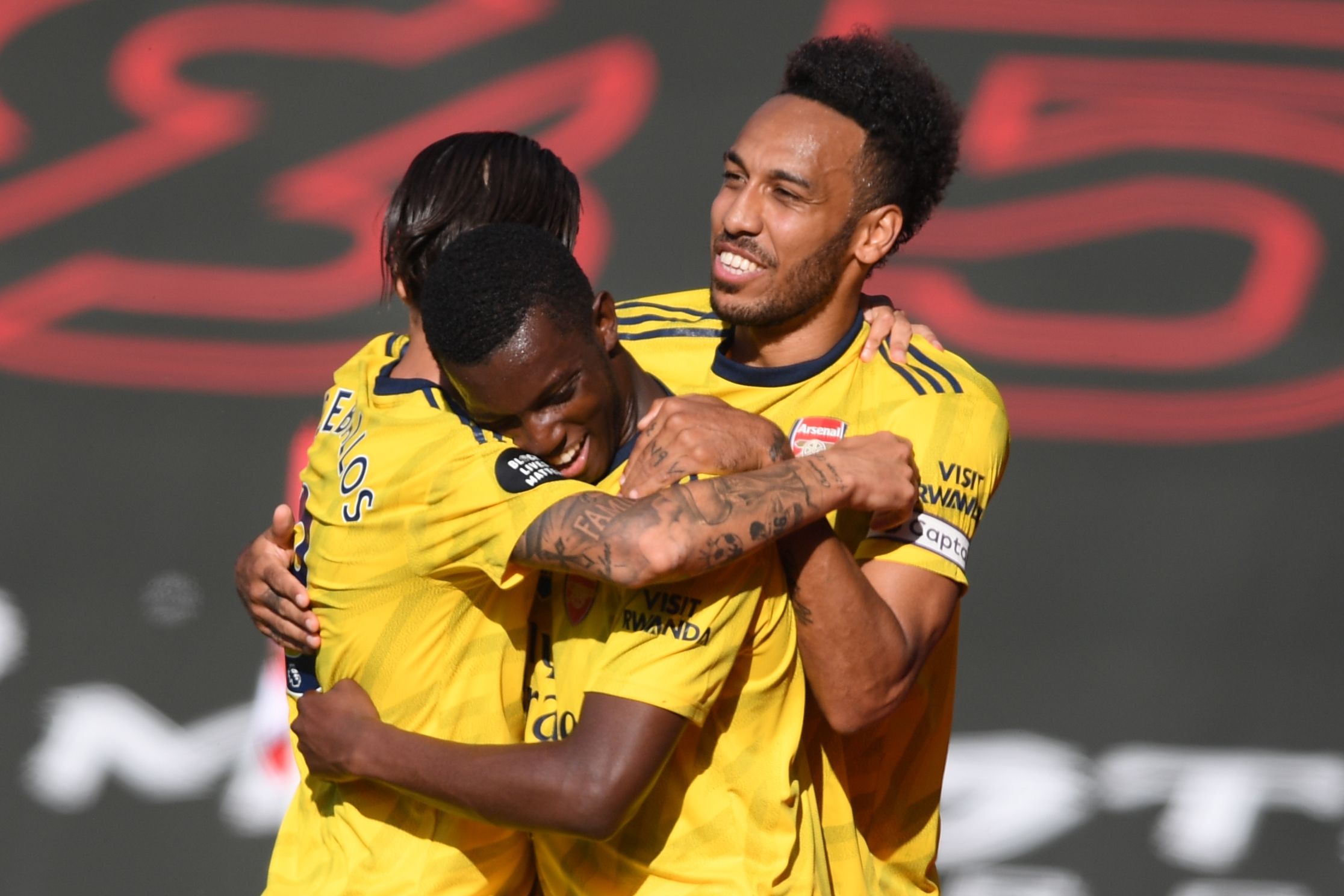 Nketiah Aubameyang Arsenal 2020