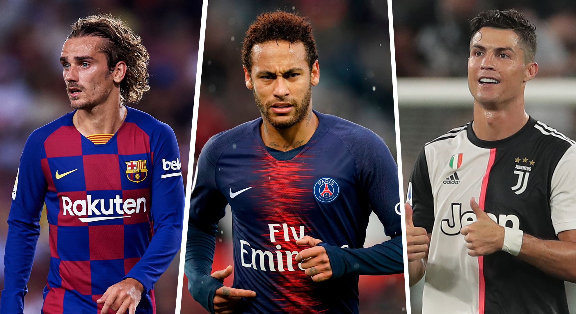 Most expensive transfers Griezmann Neymar Ronaldo 2019