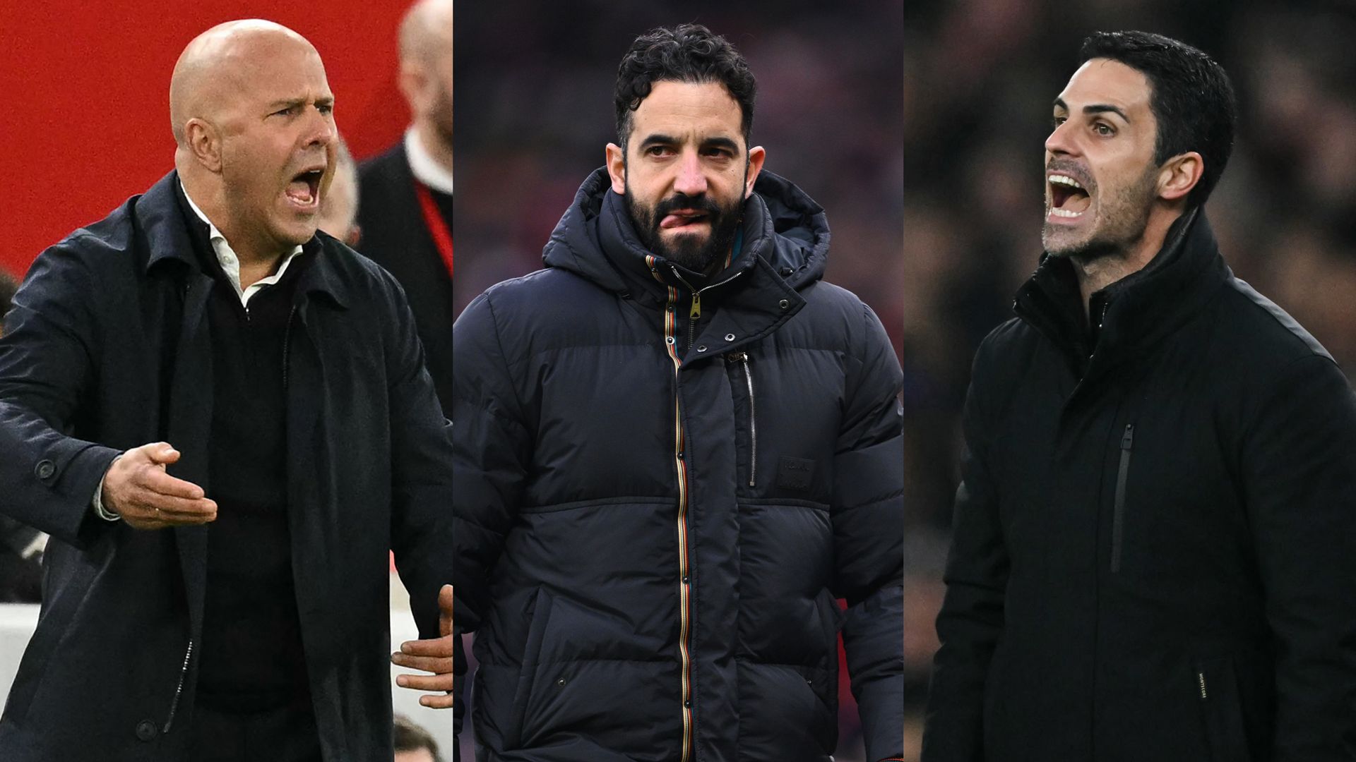 Ruben Amorim Arne Slot Mikel Arteta