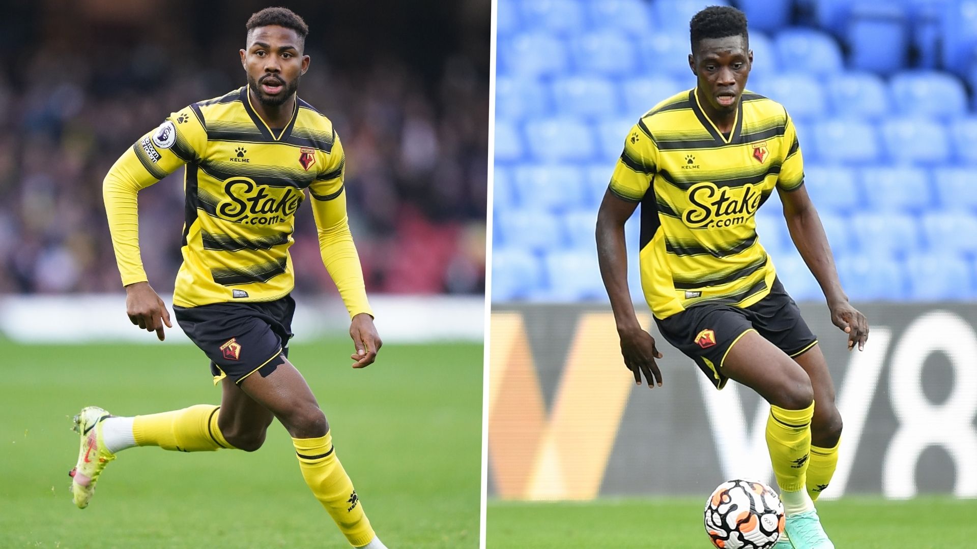  Ismaila Sarr of Senegal and Emannuel Dennis of Nigeria and Watford.