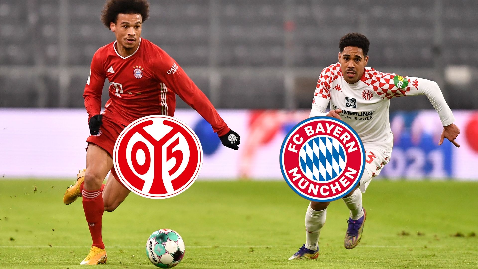 1. fsv mainz 05 fc bayern münchen 2021 heute live tv live-stream gfx