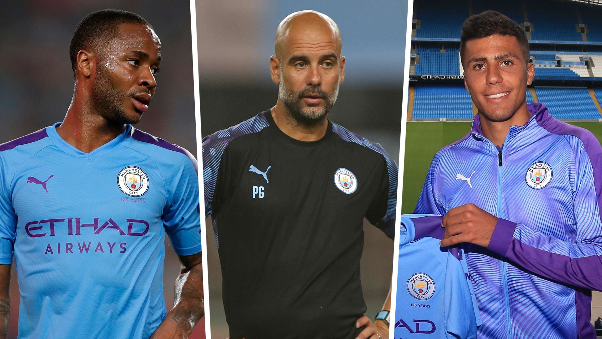 Sterling Guardiola Rodri Man City 2019