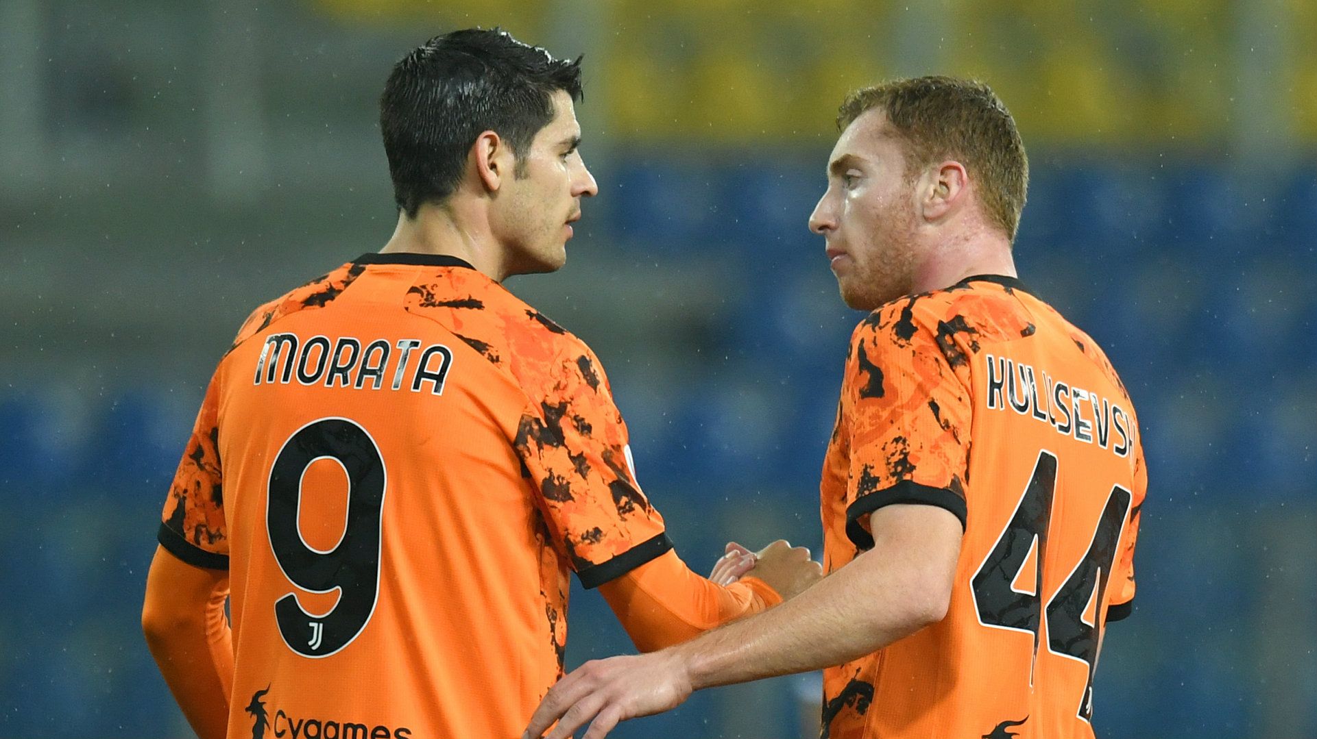 Dejan Kulusevski Alvaro Morata Parma vs Juventus Serie A 2020-21