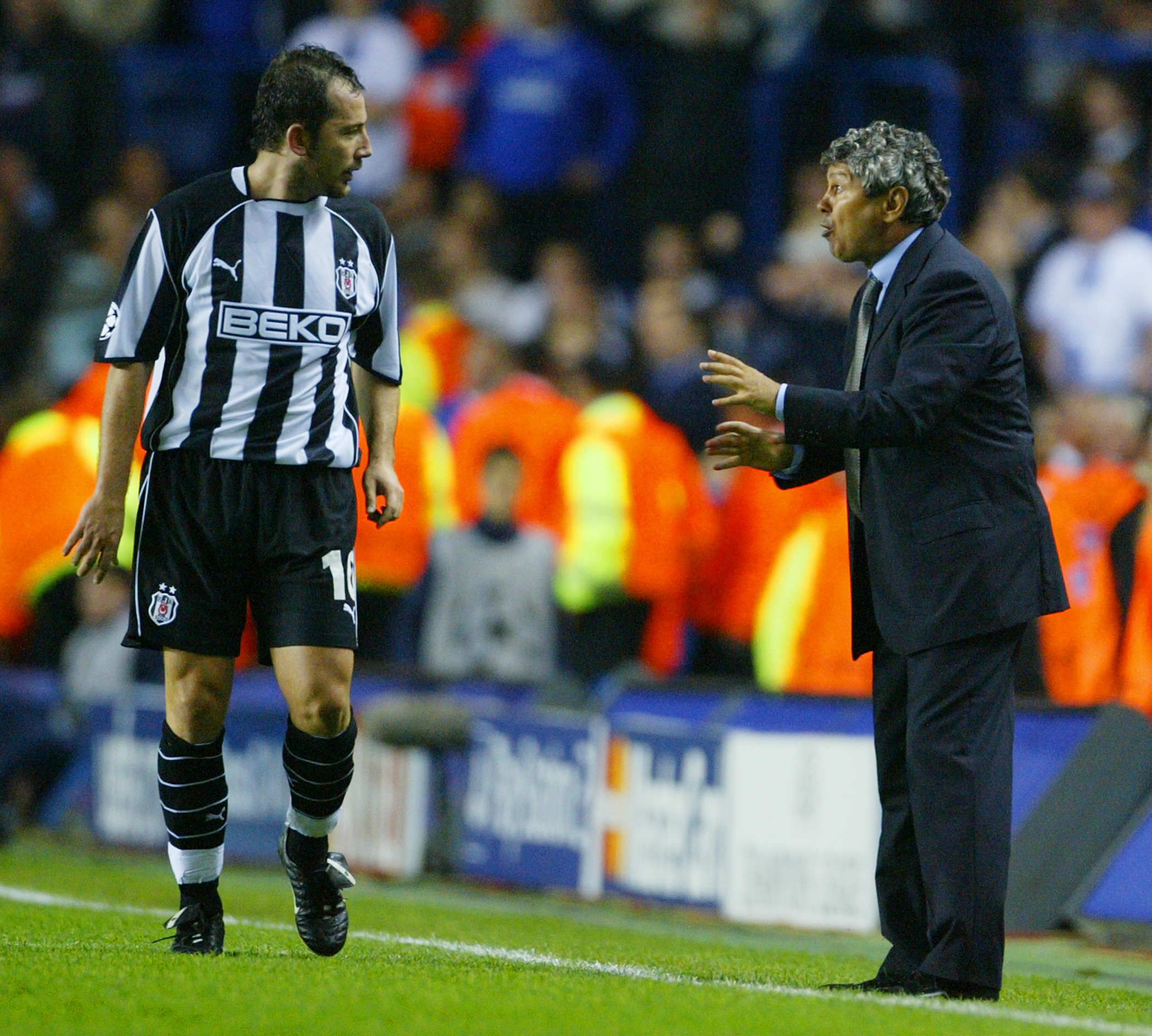 Sergen Yalcin & Mircea Lucescu Besiktas vs. Chelsea 10/01/03