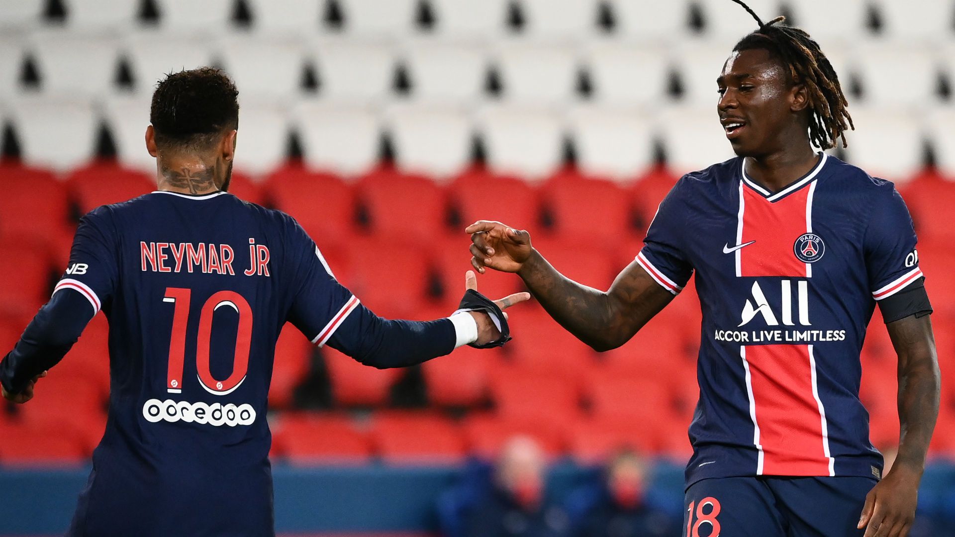 Moise Kean Neymar PSG Dijon Ligue 1 24102020