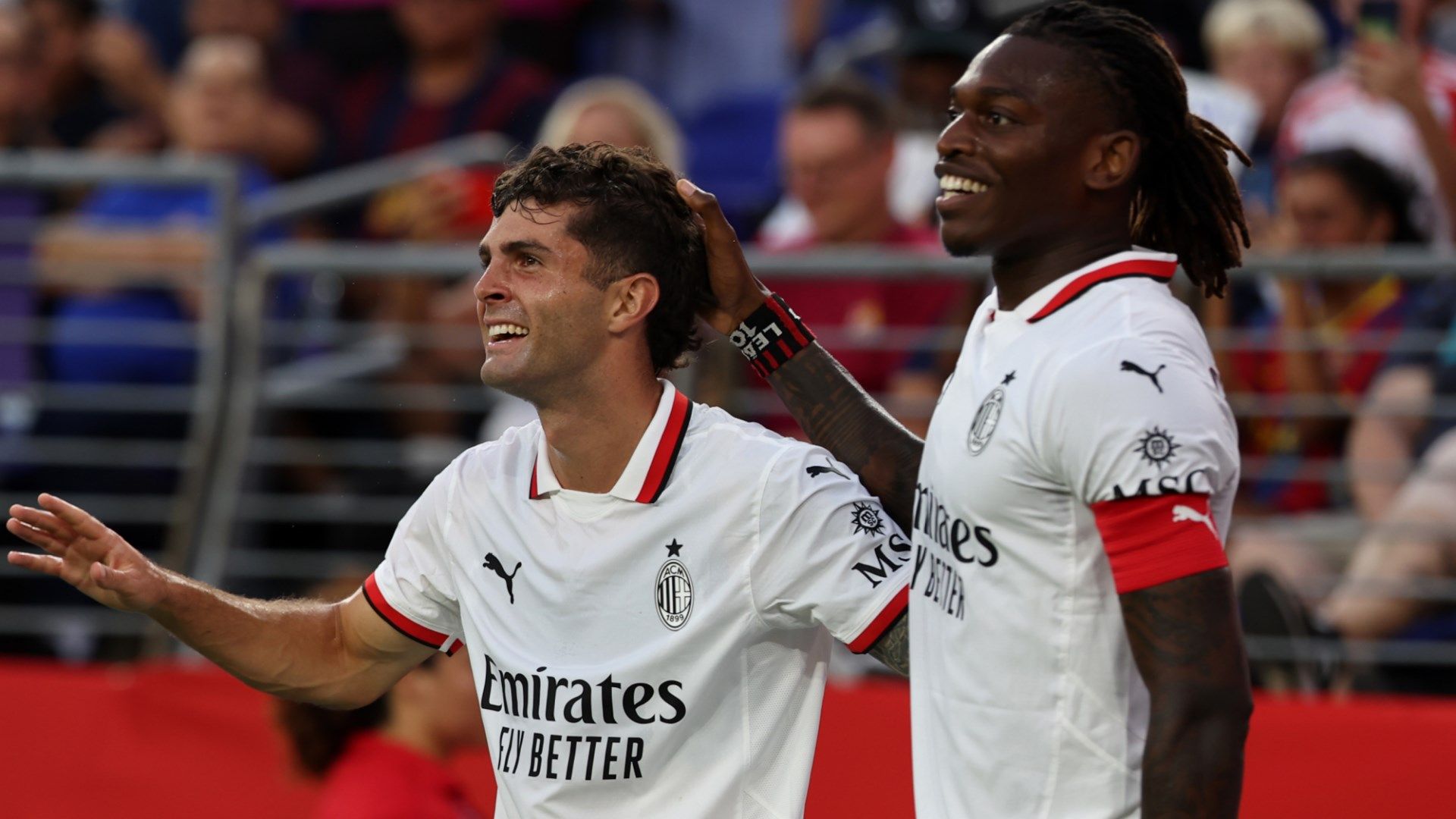 AC Milan star Christian Pulisic and Rafael Leao