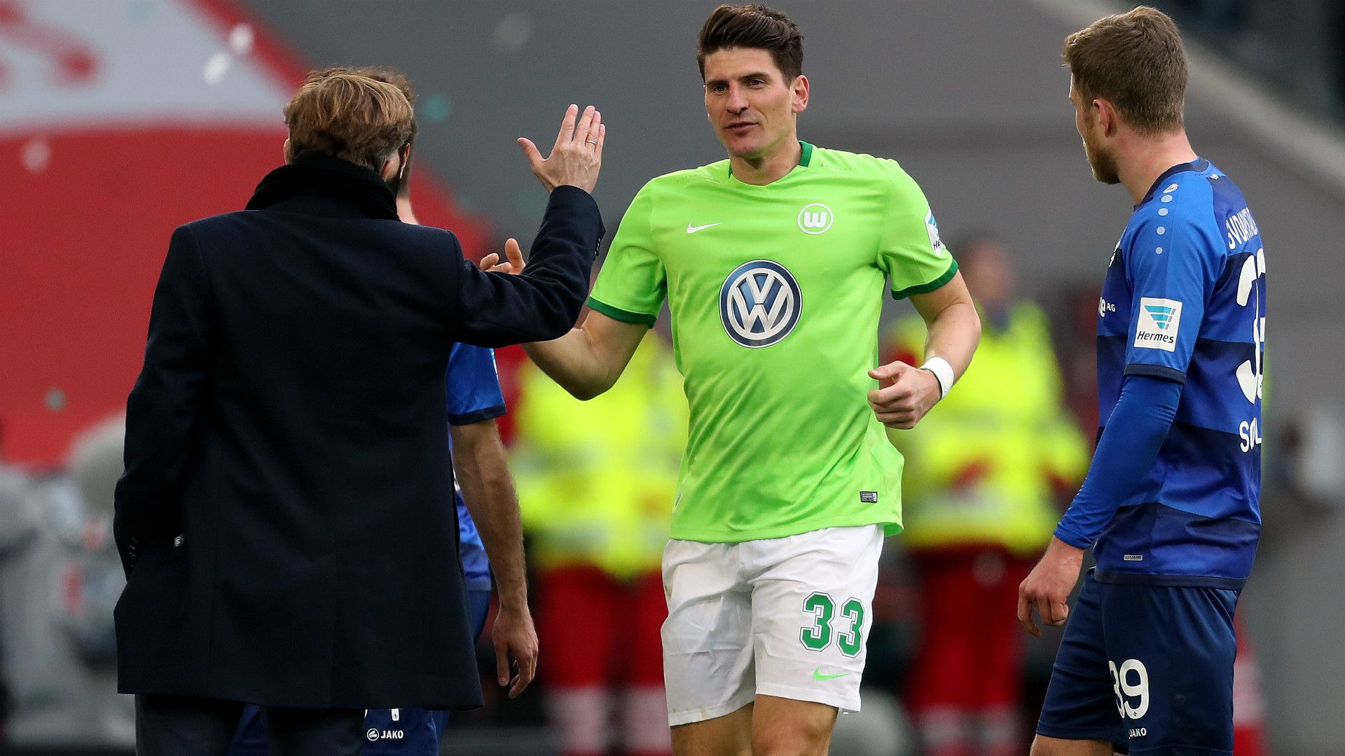 Mario Gomez Andries Jonker VfL Wolfsburg Darmstadt 98 Bundesliga 18032017