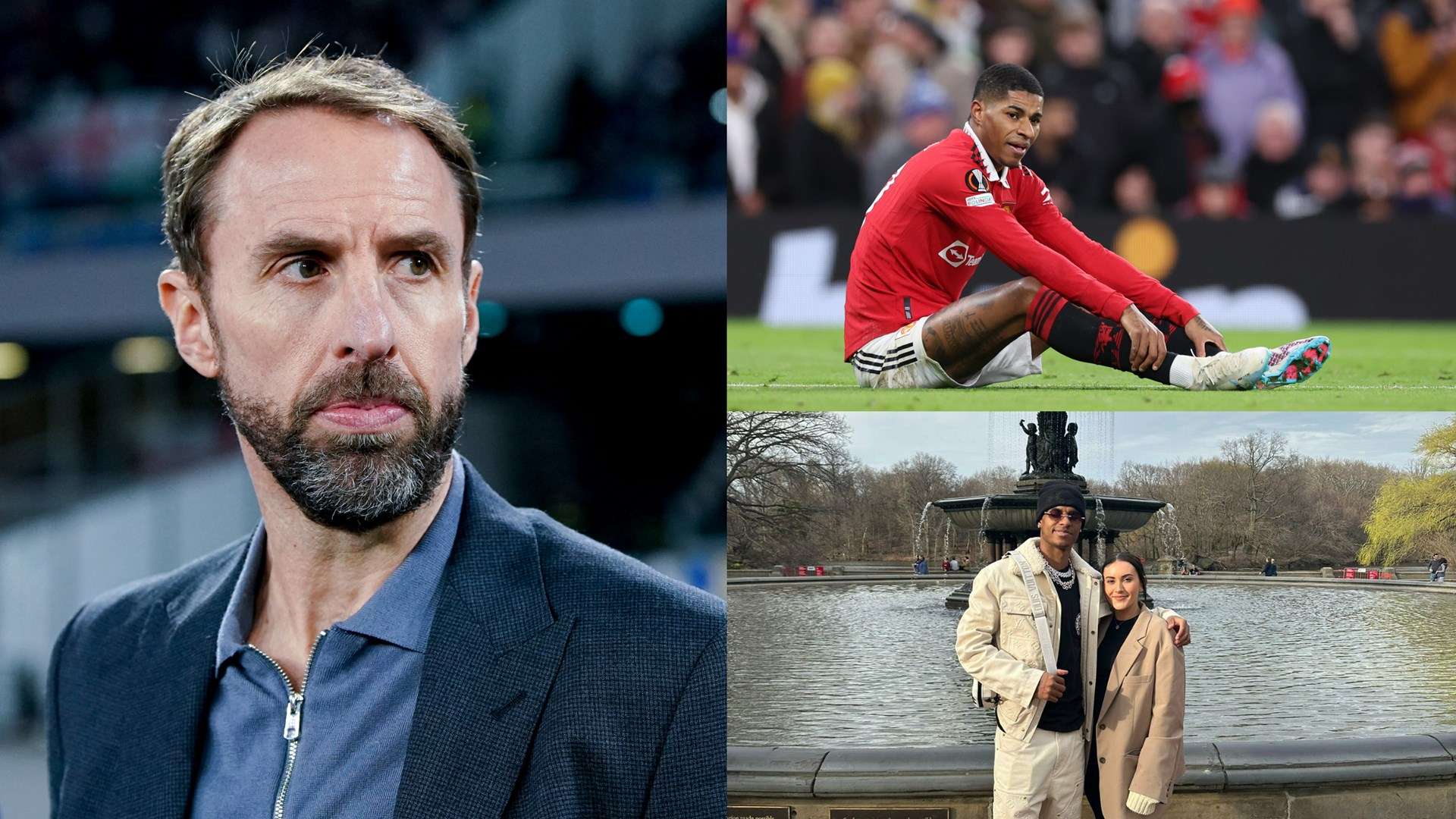 Gareth Southgate Marcus Rashford split