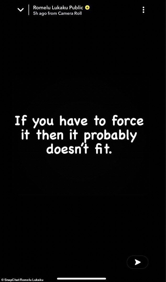 Lukaku Snapchat post