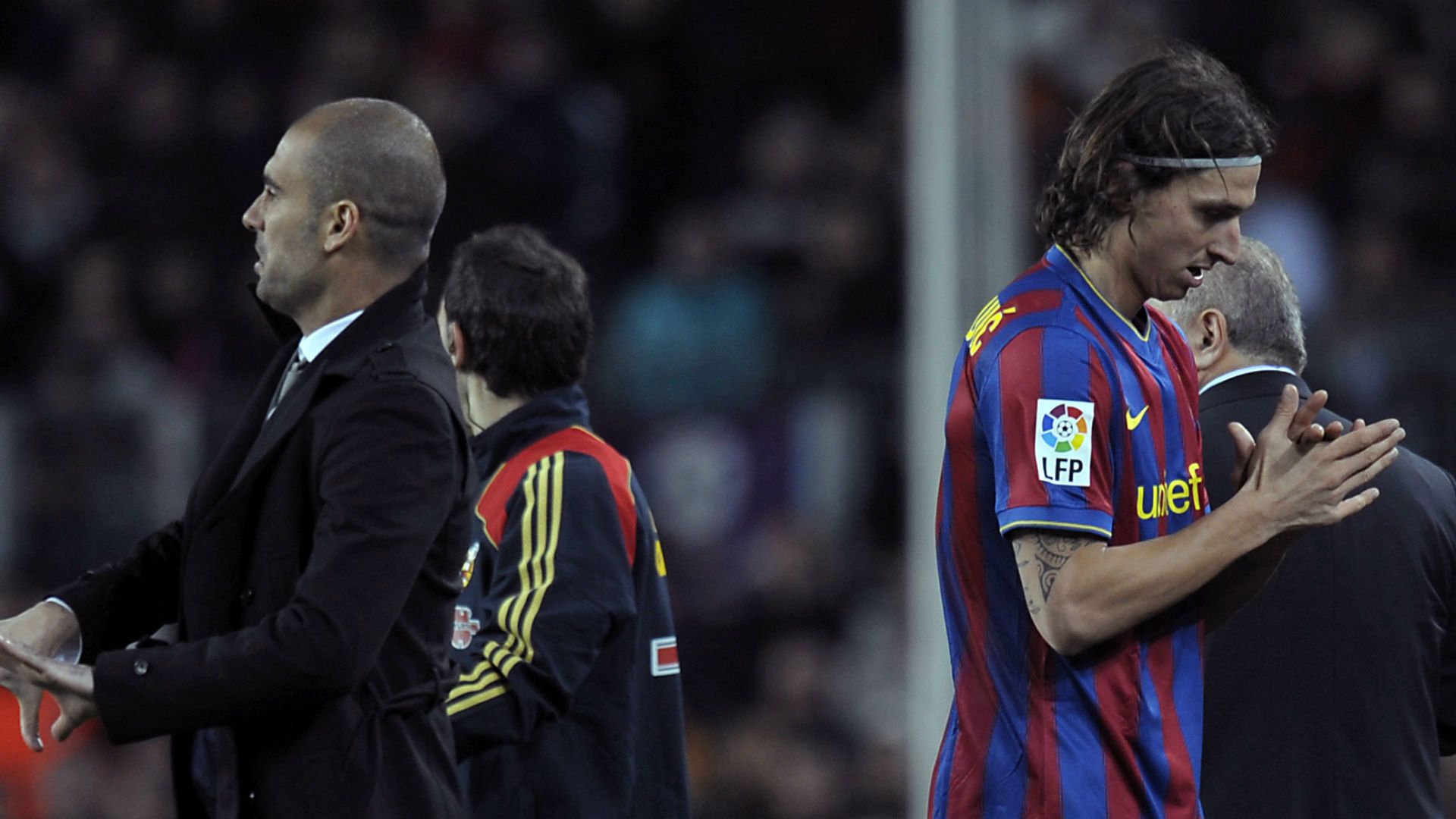 Pep Guardiola Zlatan Ibrahimovic Barcelona