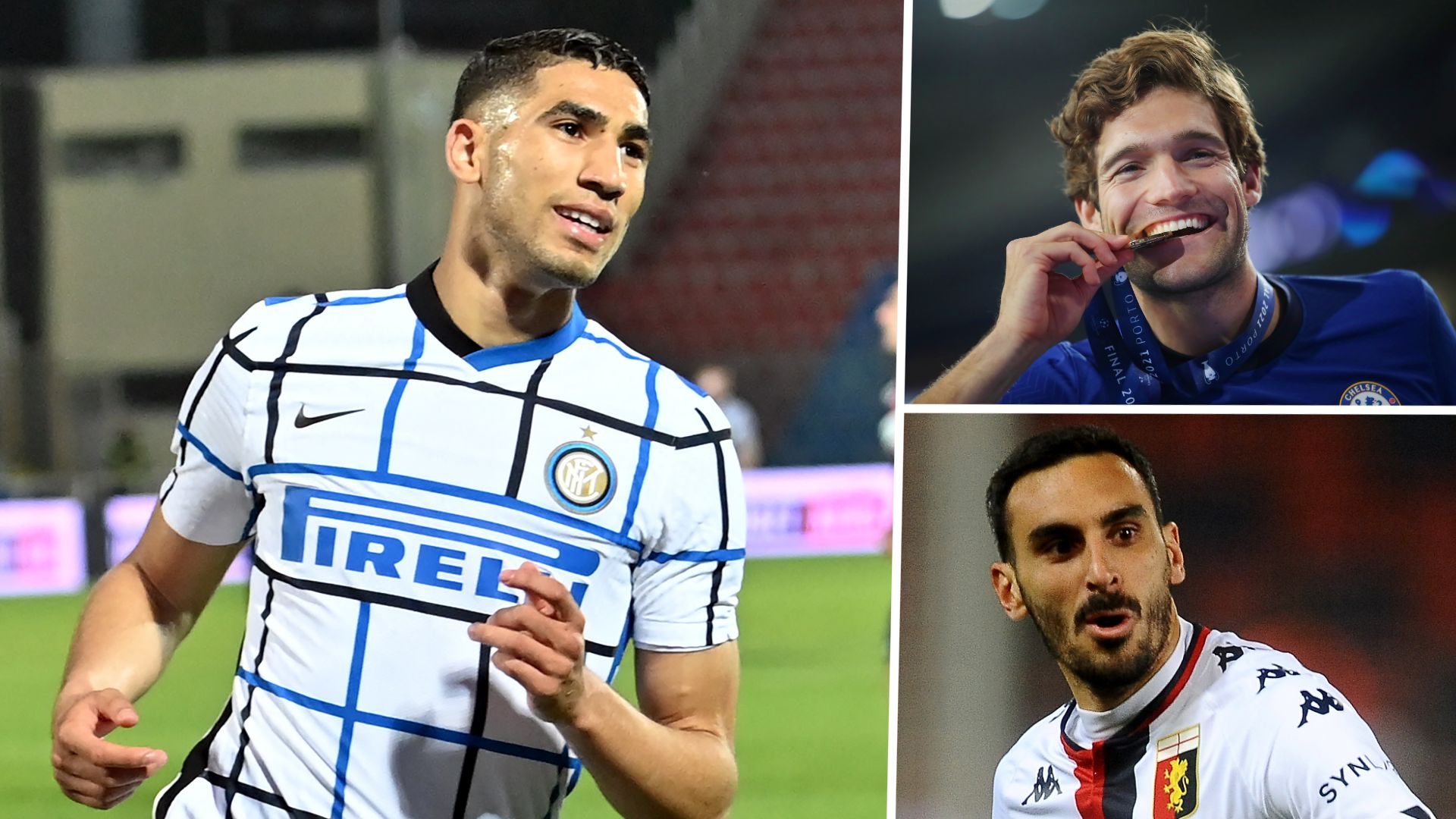 Achraf Hakimi Marcos Alonso Davide Zappacosta